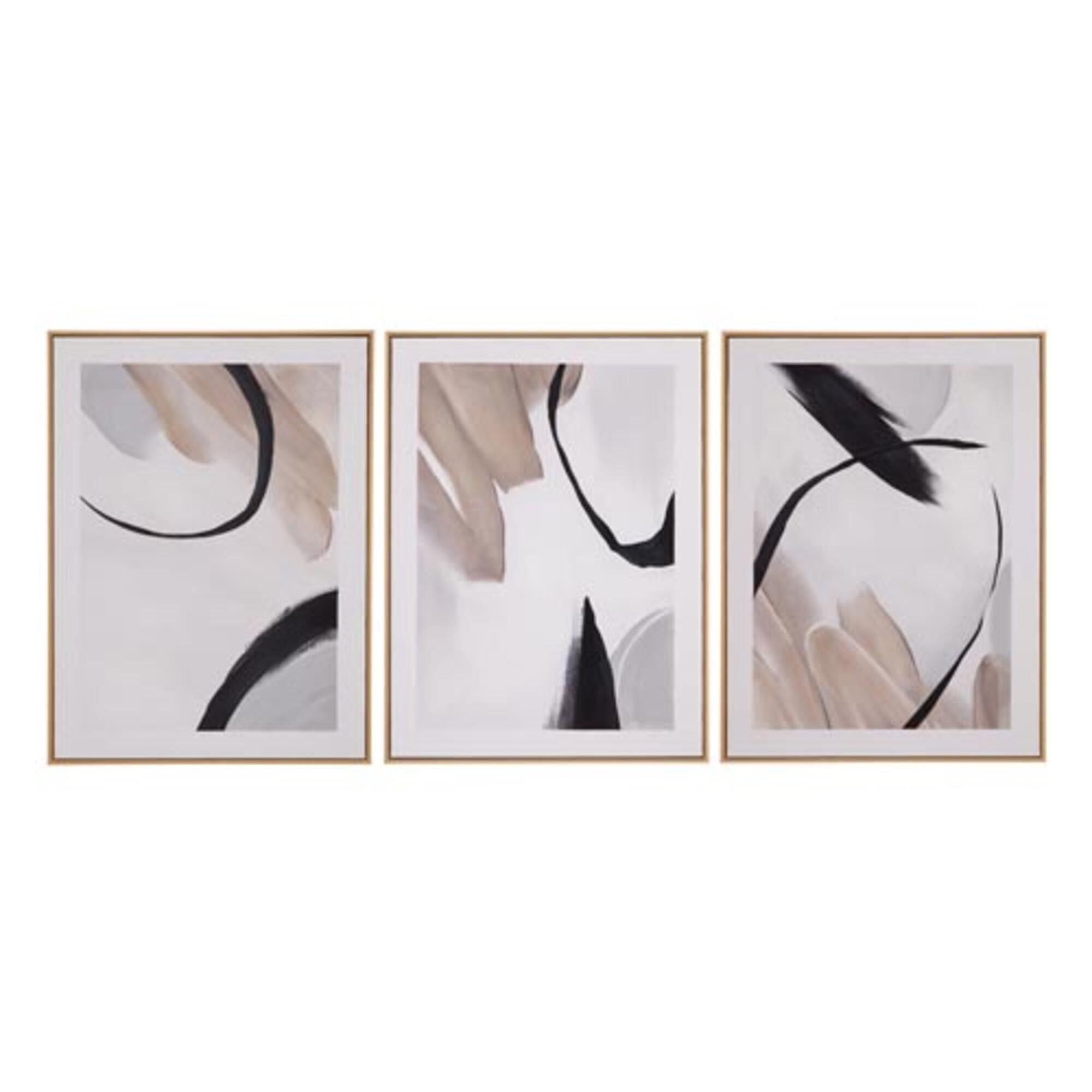 Eartha 24 Inch Painting Set of 3 by Bassett Mirror Company