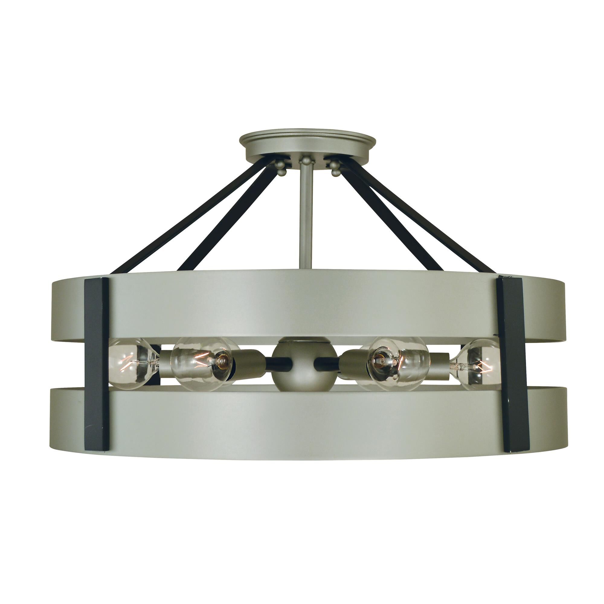 Shown in Satin Pewter-Matte Black finish
