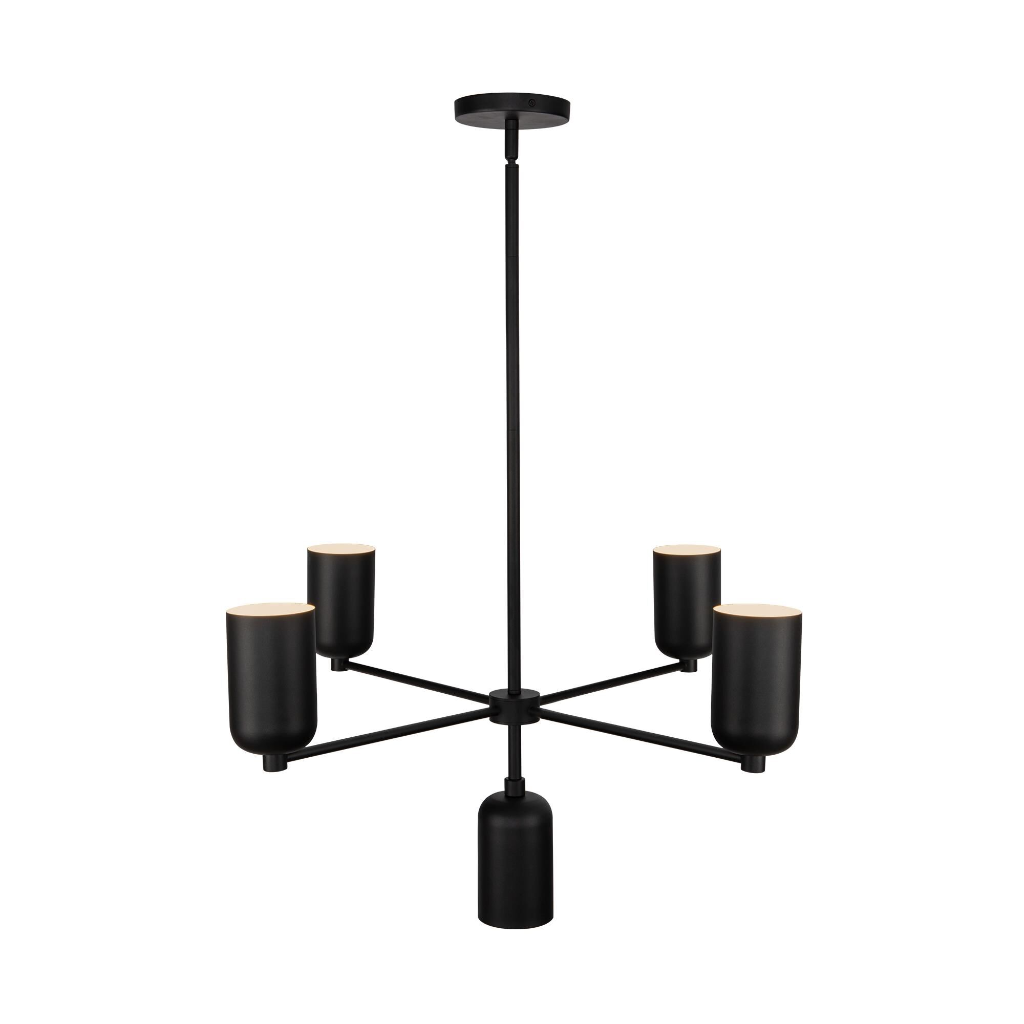 Shown in Black finish and Steel shade