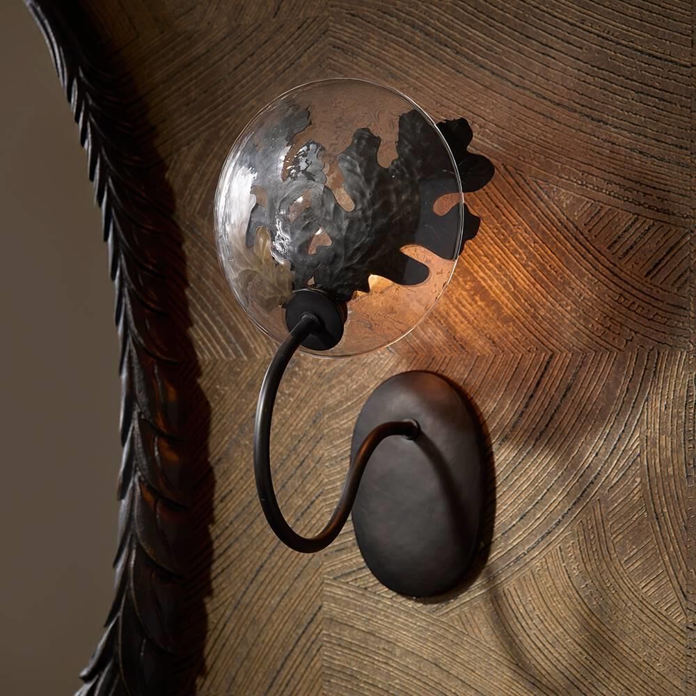 Shown in Bronze finish and Clear glass