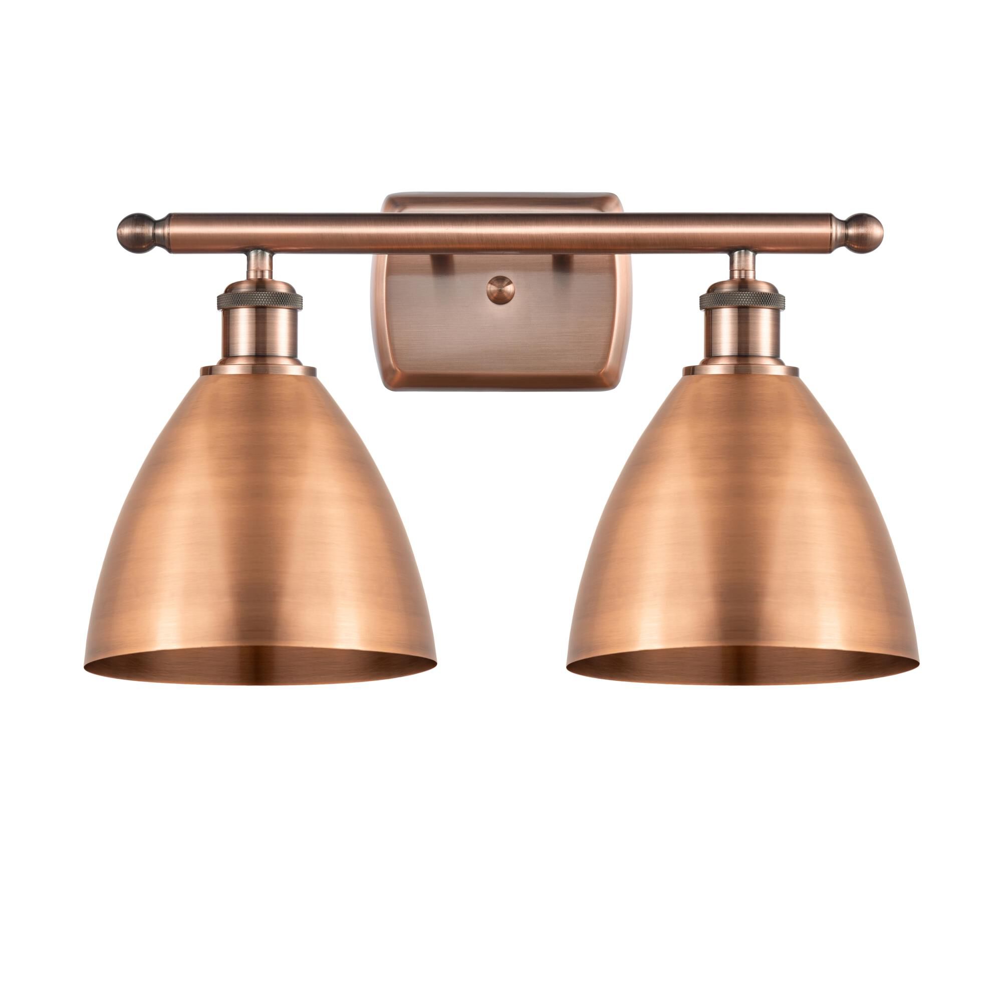 Shown in Antique Copper finish and Antique Copper Ballston Dome shade