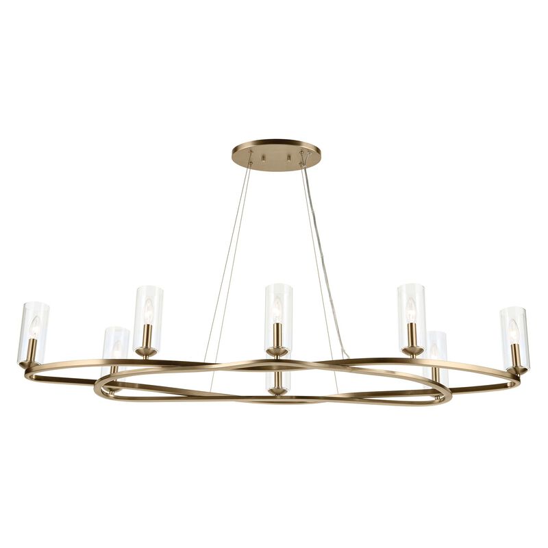 Harpin Medium Linear Chandelier by Kichler