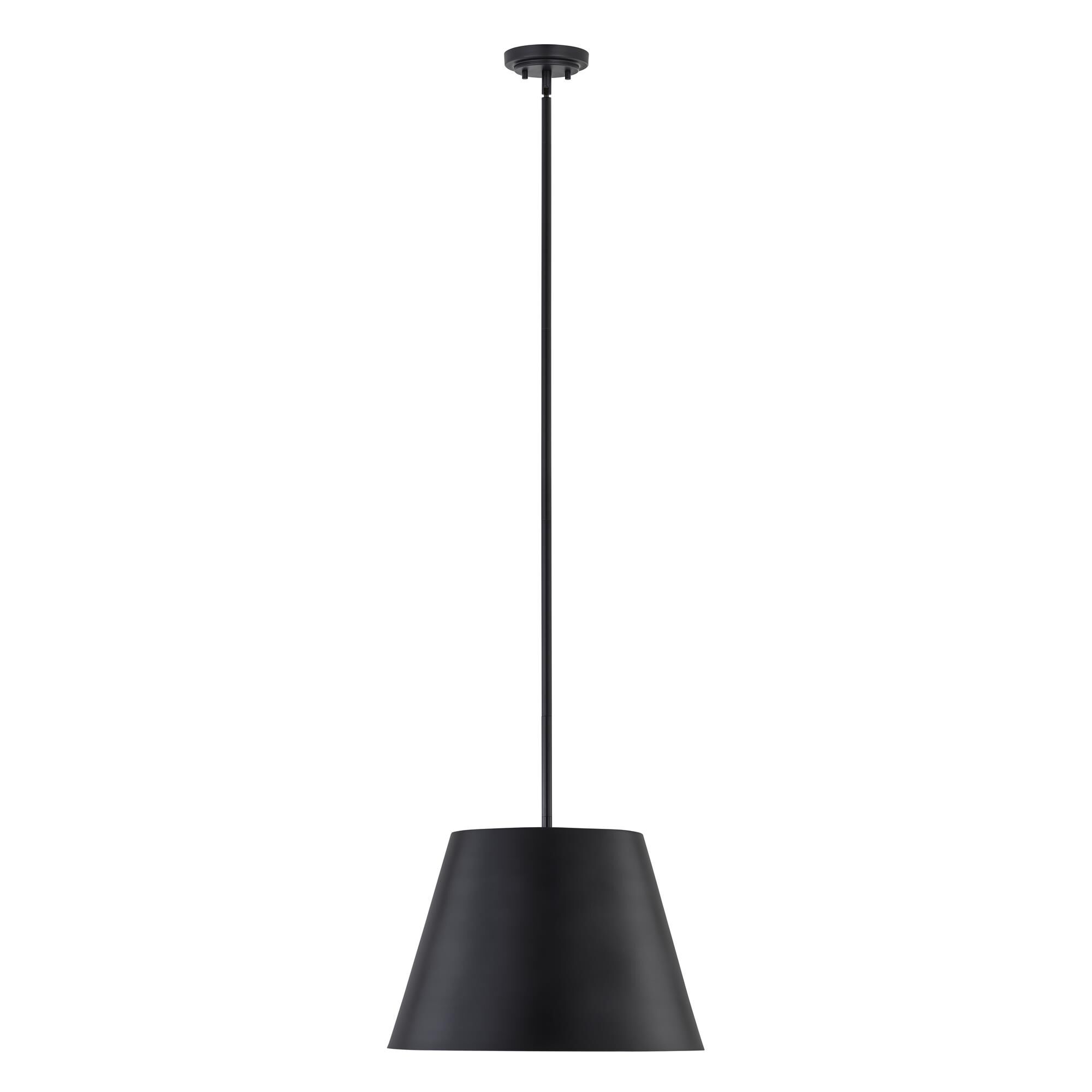 Shown in Matte Black finish and Matte Black glass and Matte Black shade