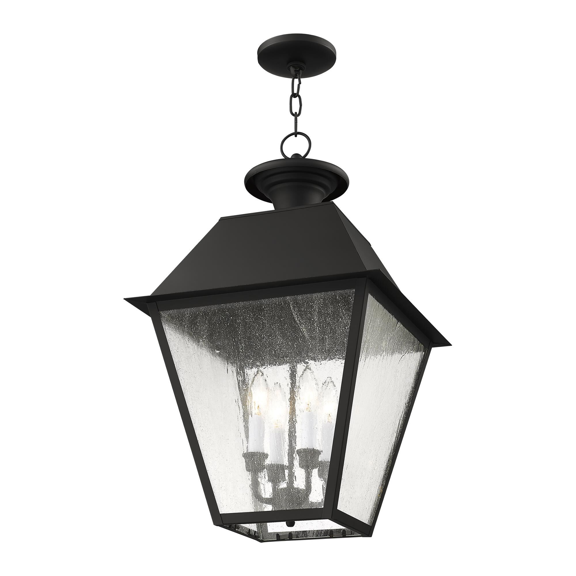 Mansfield 24 Inch Tall 4 Light Outdoor Hanging Lantern by Livex Lighting