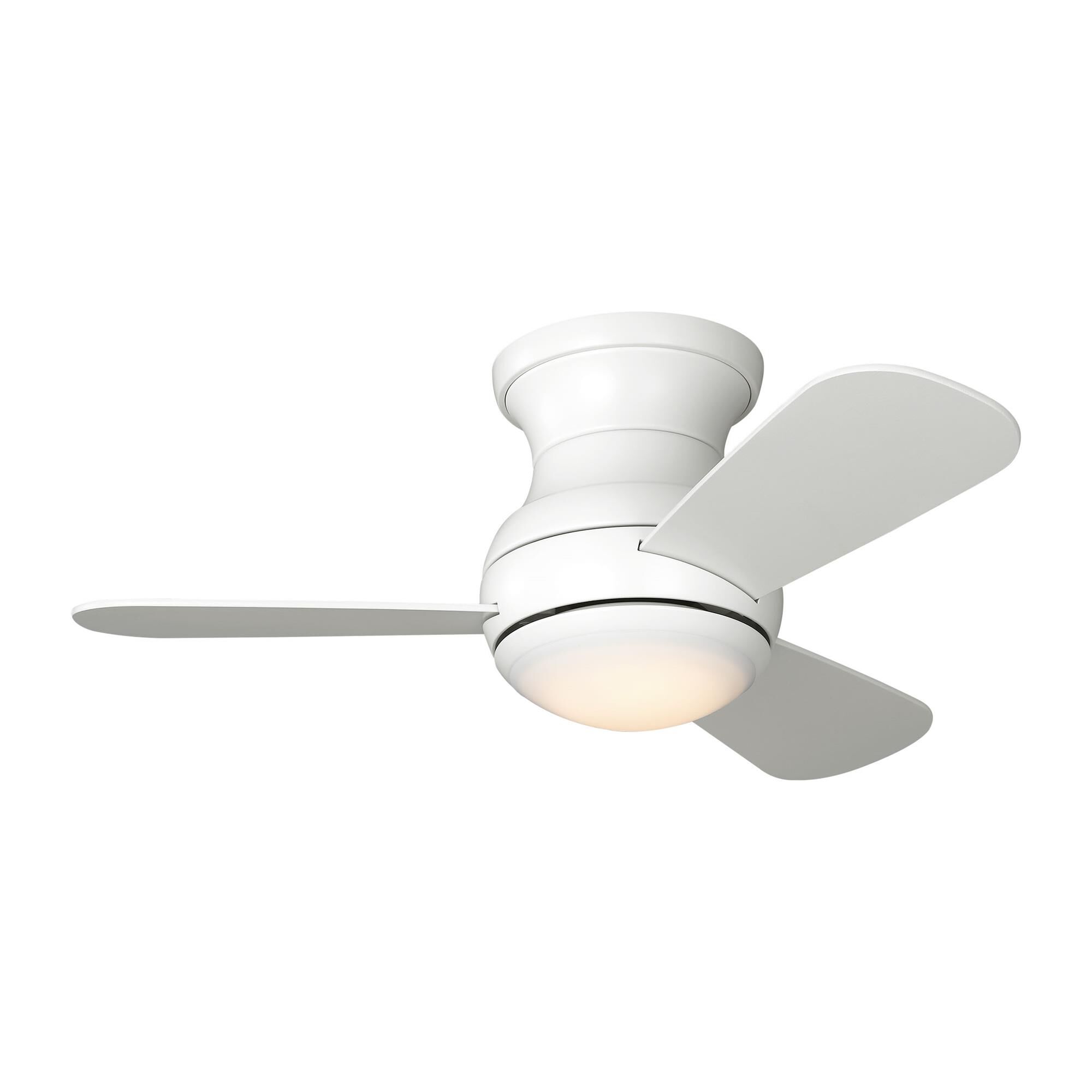 Orbis Hugger 32 Inch Flush Mount Fan with Light Kit,