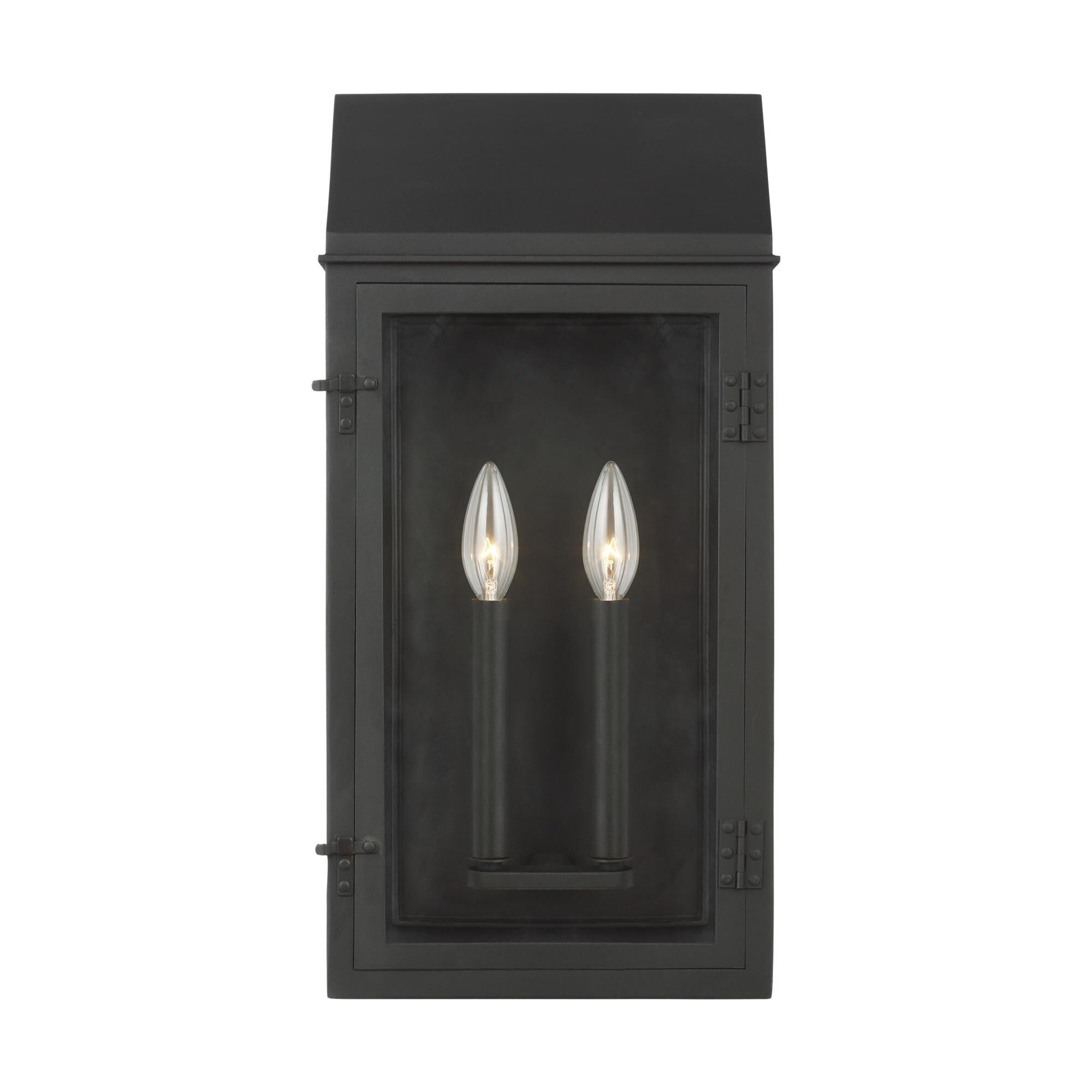 Shown in Textured Black finish and Clear Panels glass