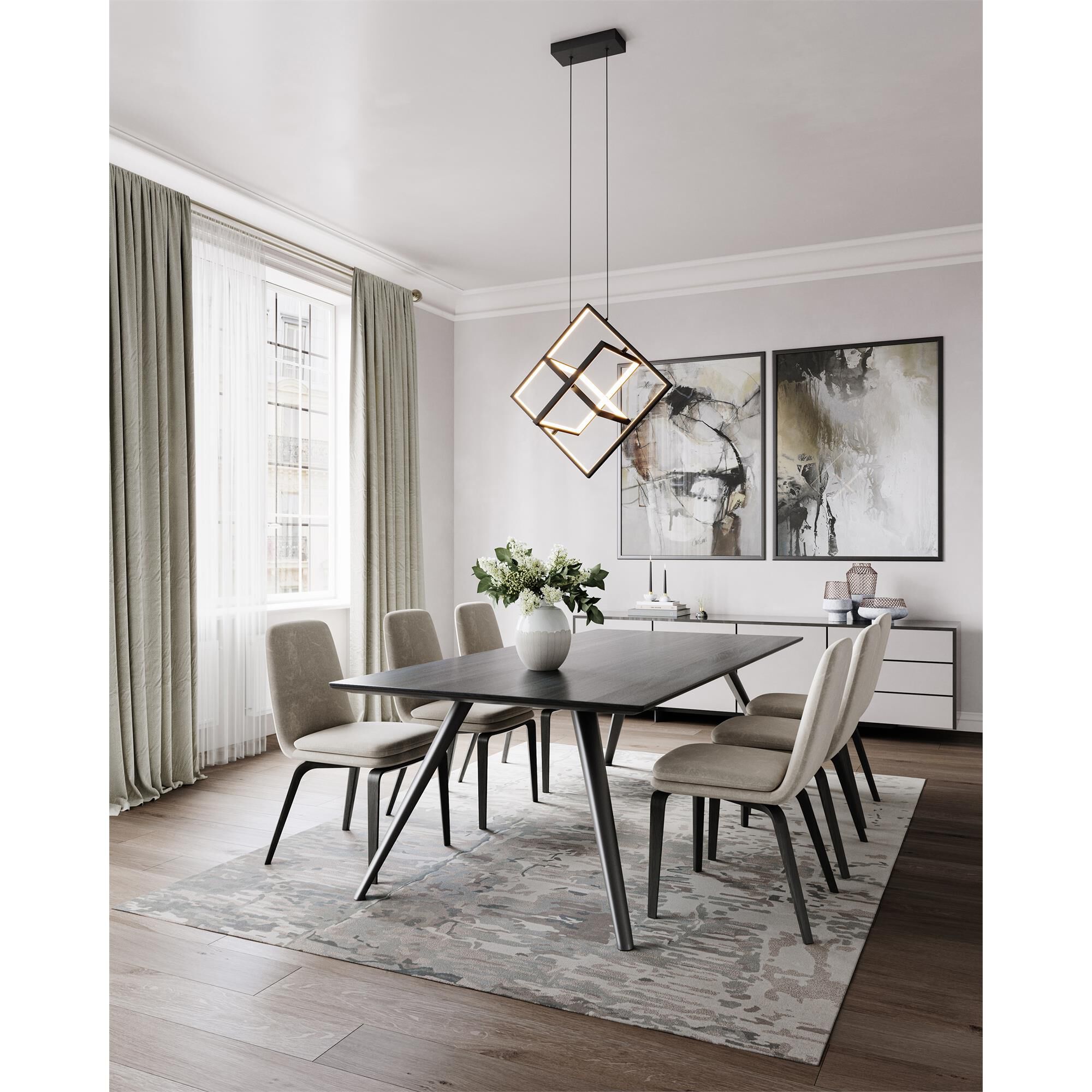 Graymar 19 Inch 3 Light LED Linear Suspension Light,