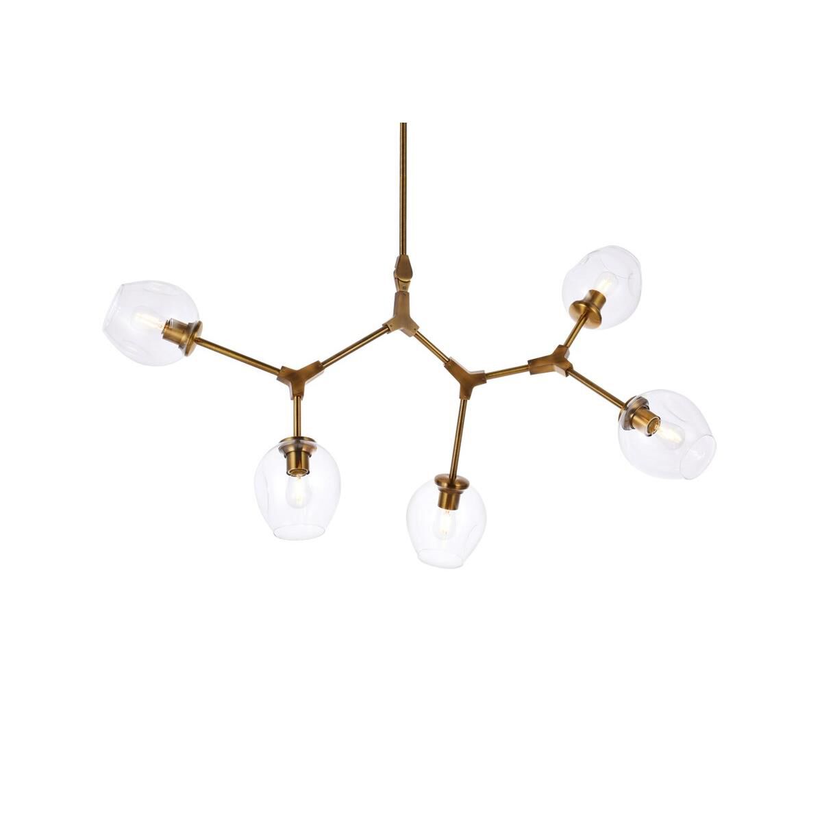 Cavoli 42 Inch 5 Light Chandelier by Elegant Lighting