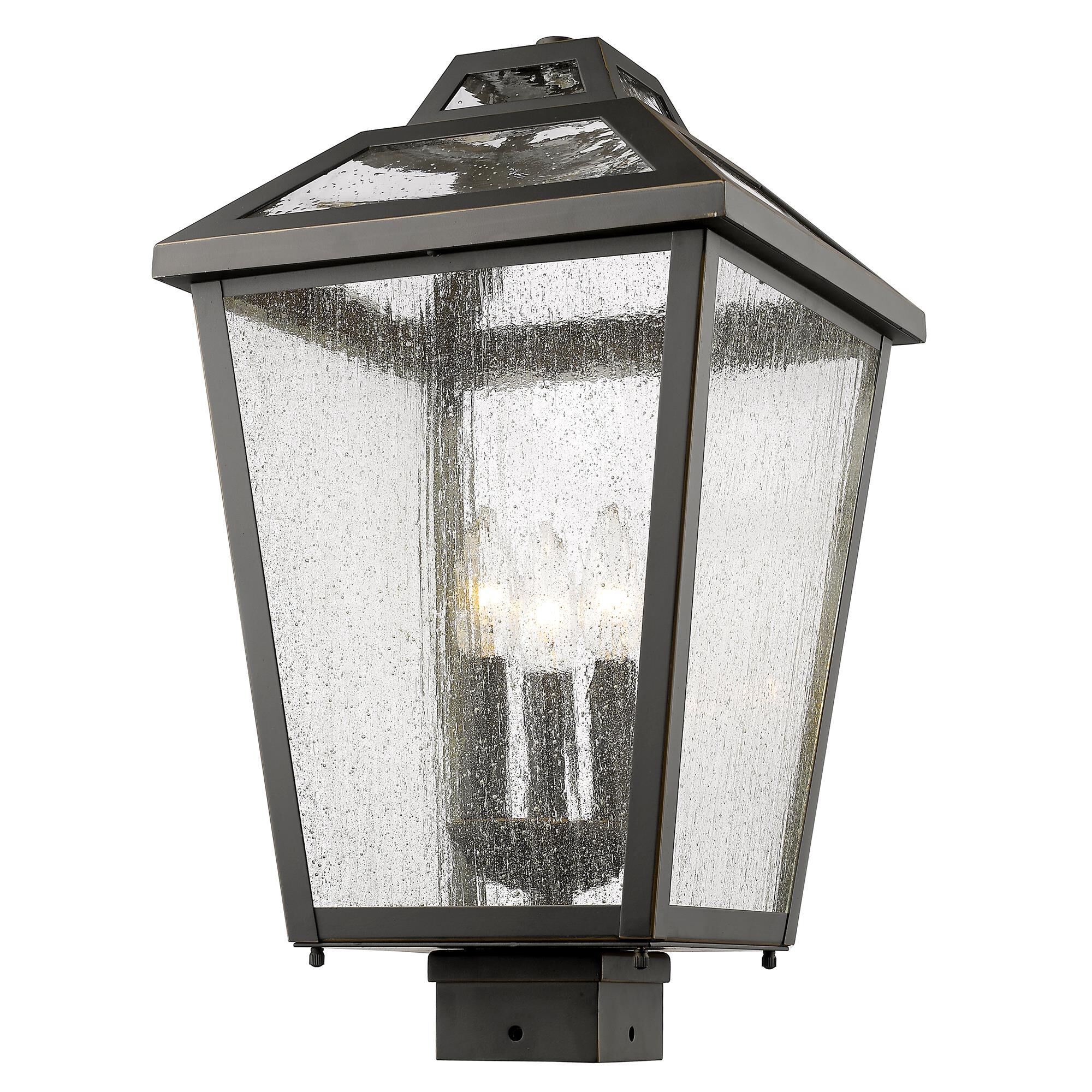 Bayland 19 Inch Tall 3 Light Outdoor Post Lamp by Z-Lite