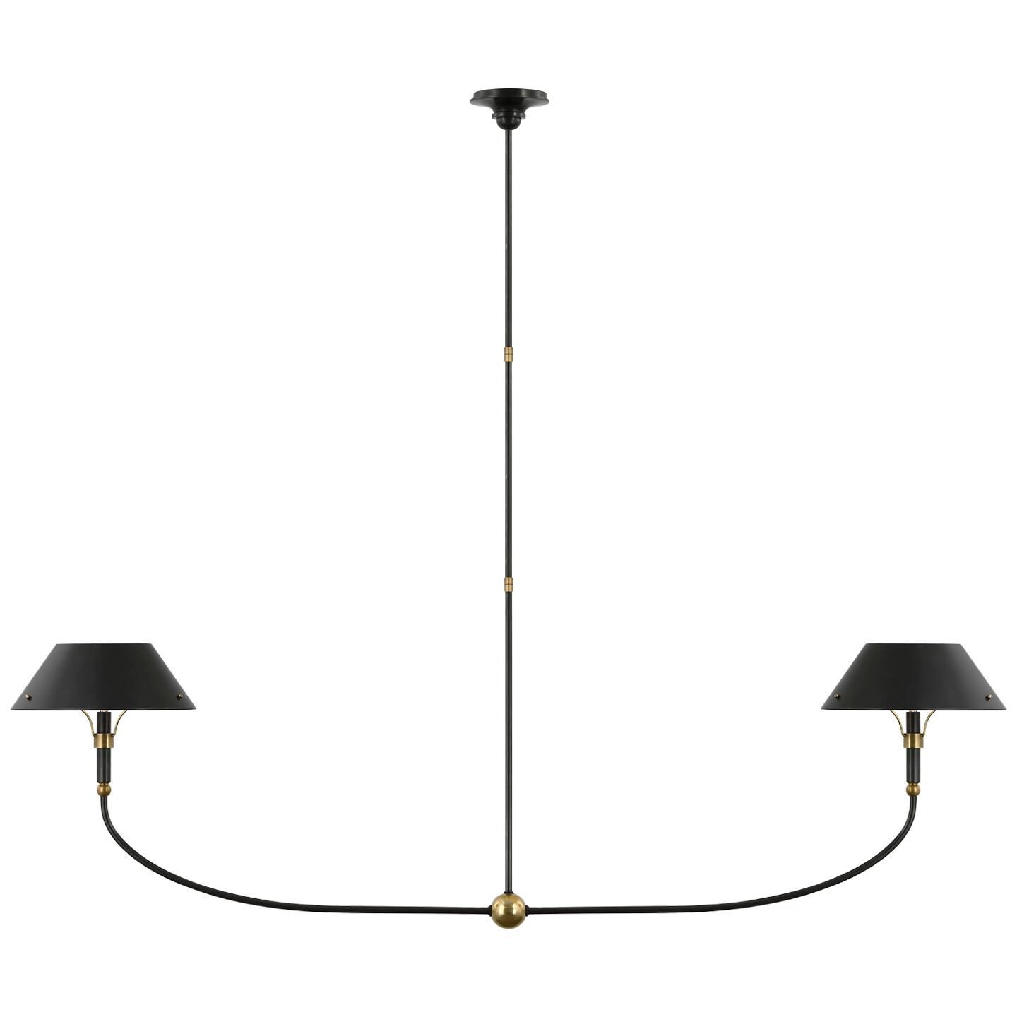 Shown in Bronze and Hand-Rubbed Antique Brass finish and Bronze shade