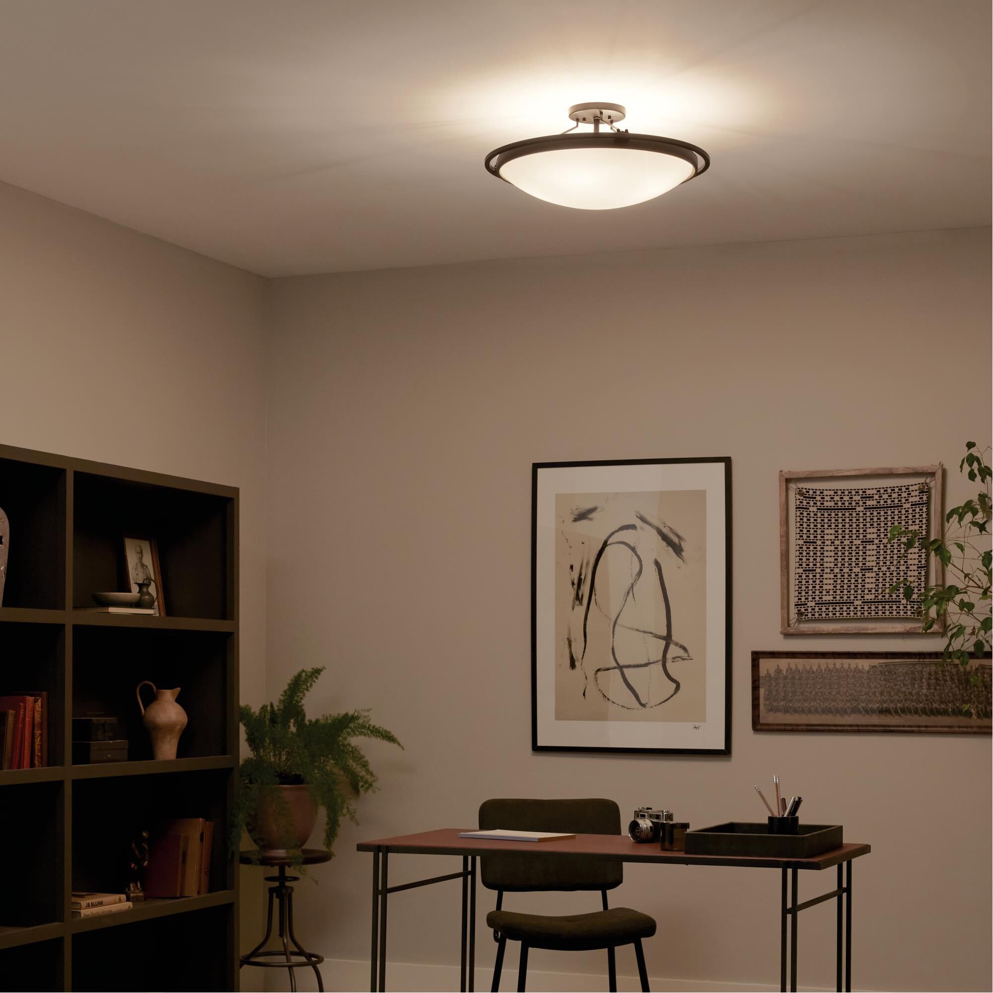 Shown in Black finish and Frosted glass