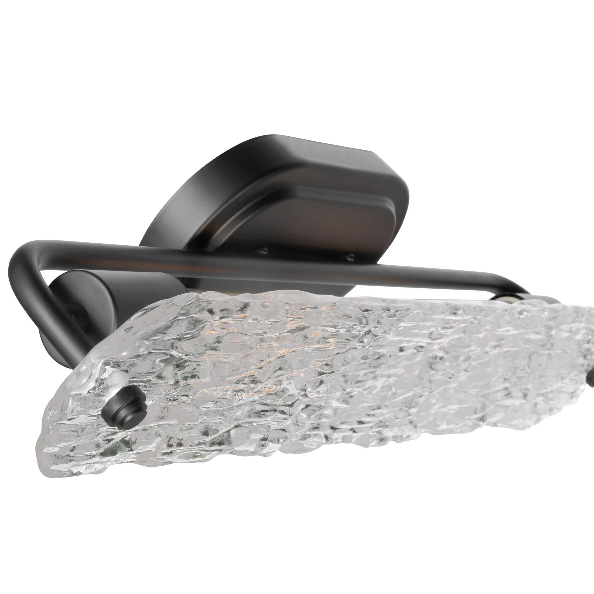 Shown in Matte Black finish and Ice glass