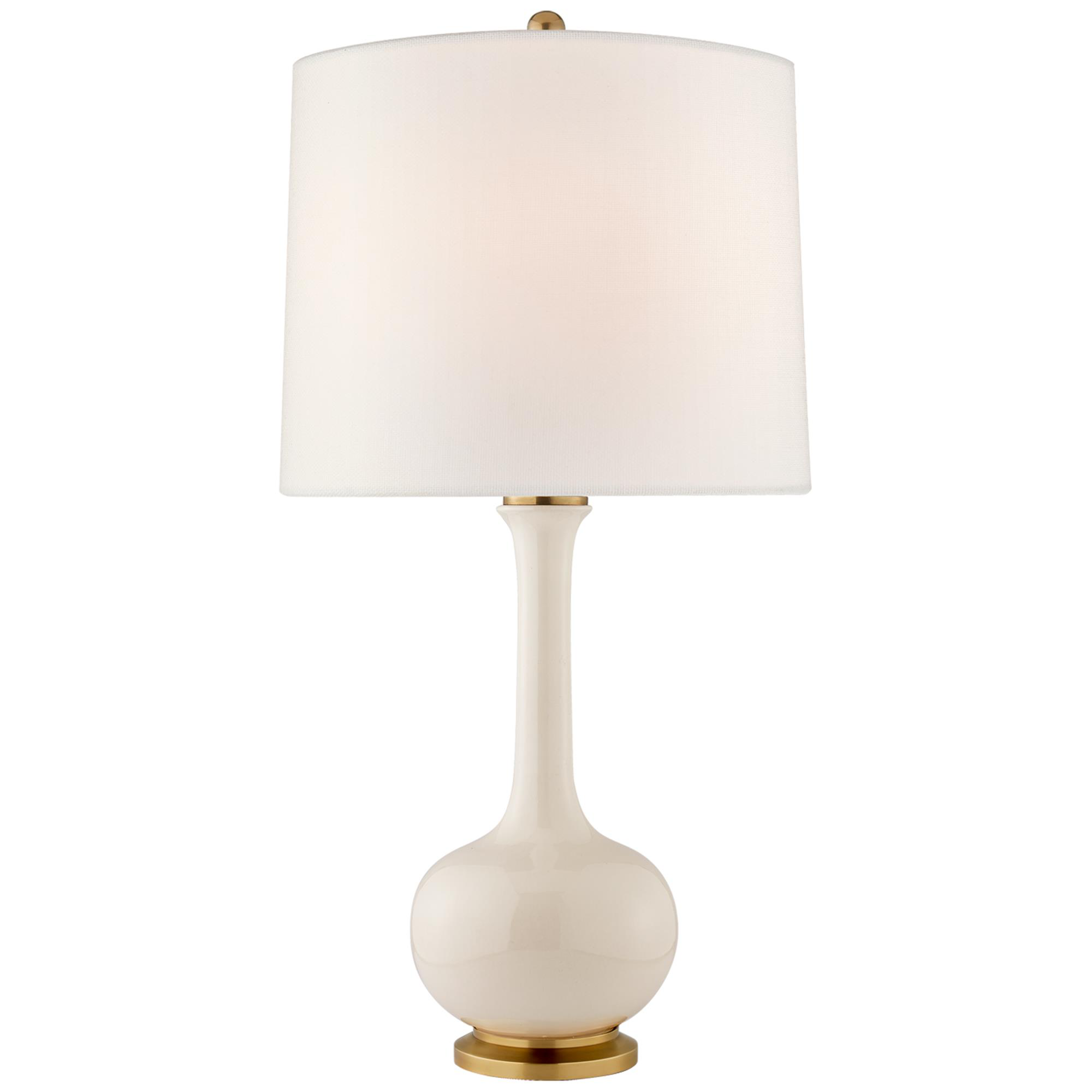 Shown in Ivory finish and Linen shade