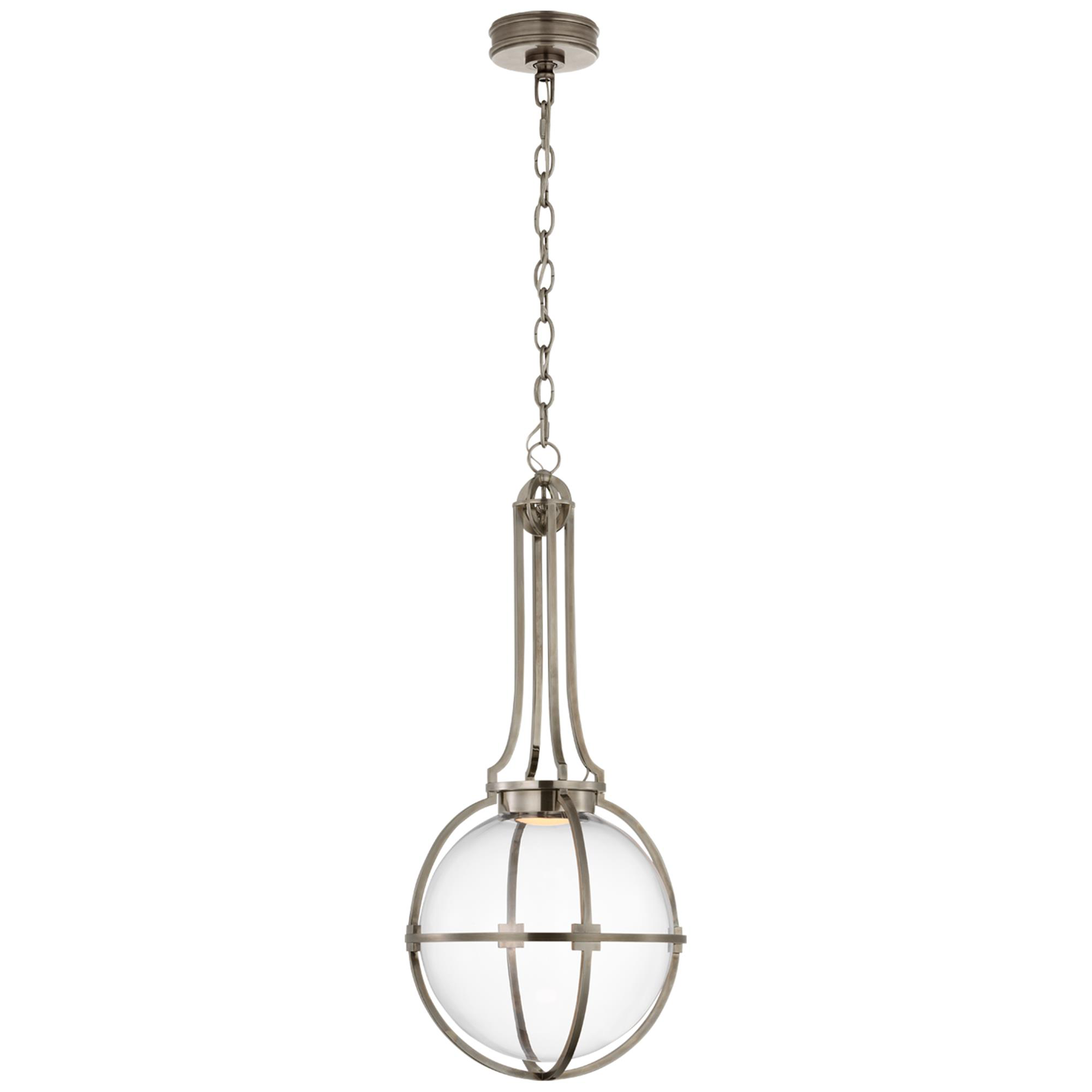 Shown in Antique Nickel finish and Clear glass and Clear Glass shade