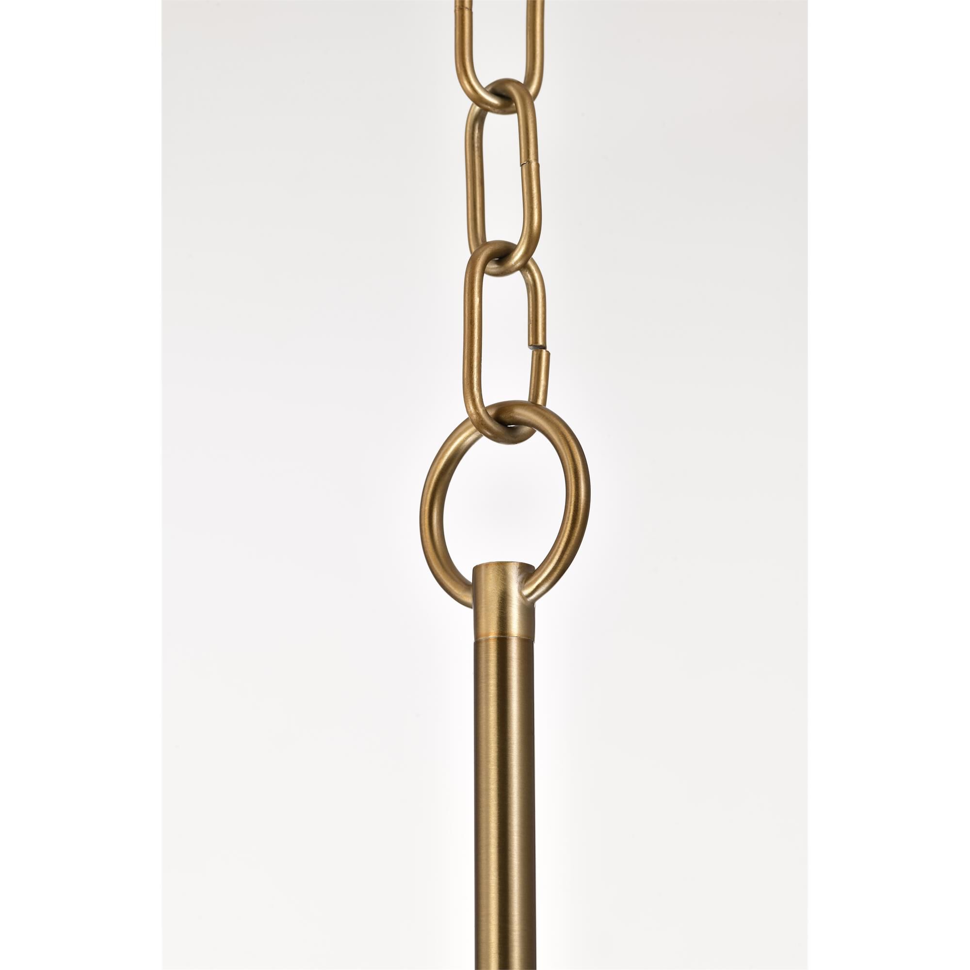 Shown in Burnished Brass finish and White Opal glass
