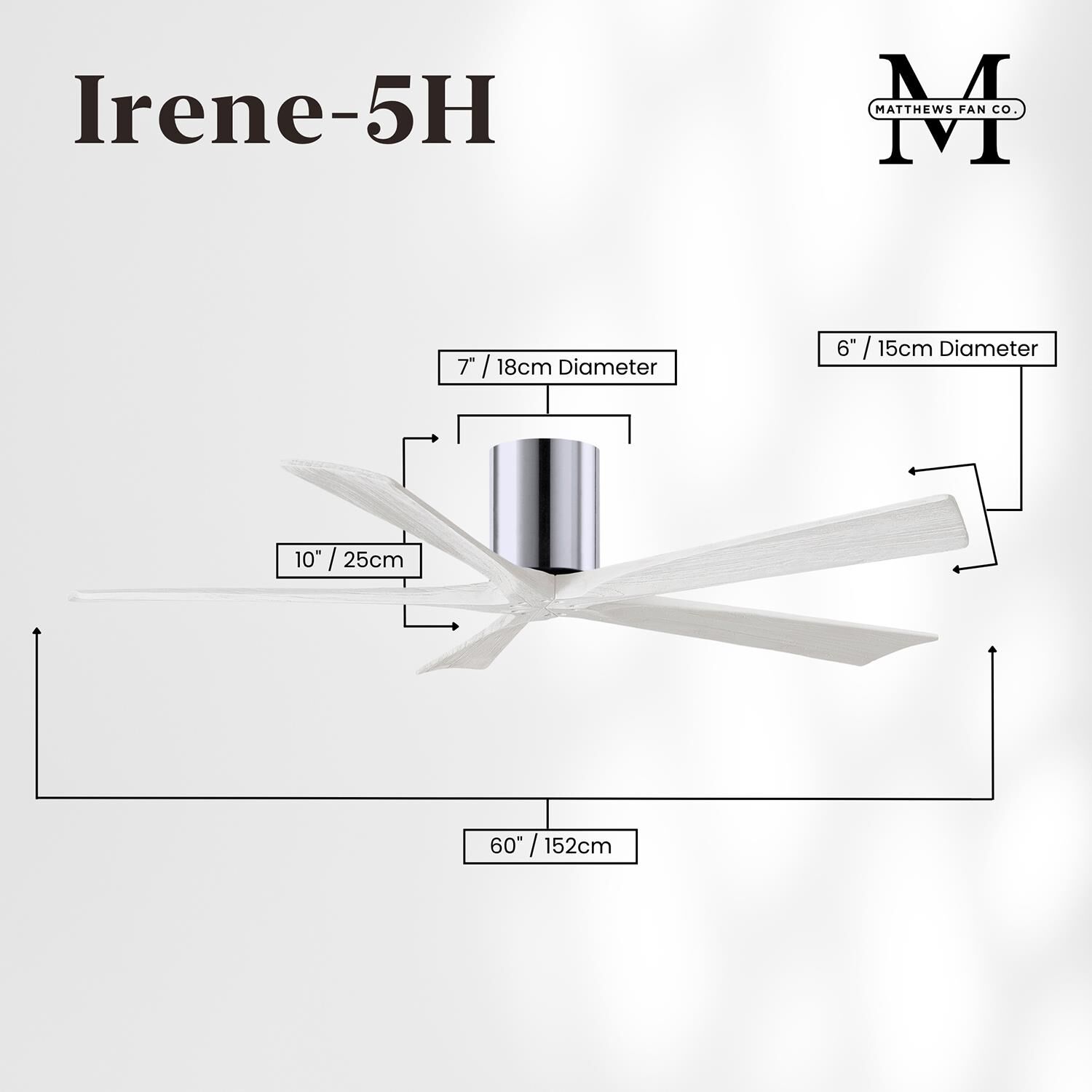 Irene 60 Inch Flush Mount Fan by Matthews Fan Company