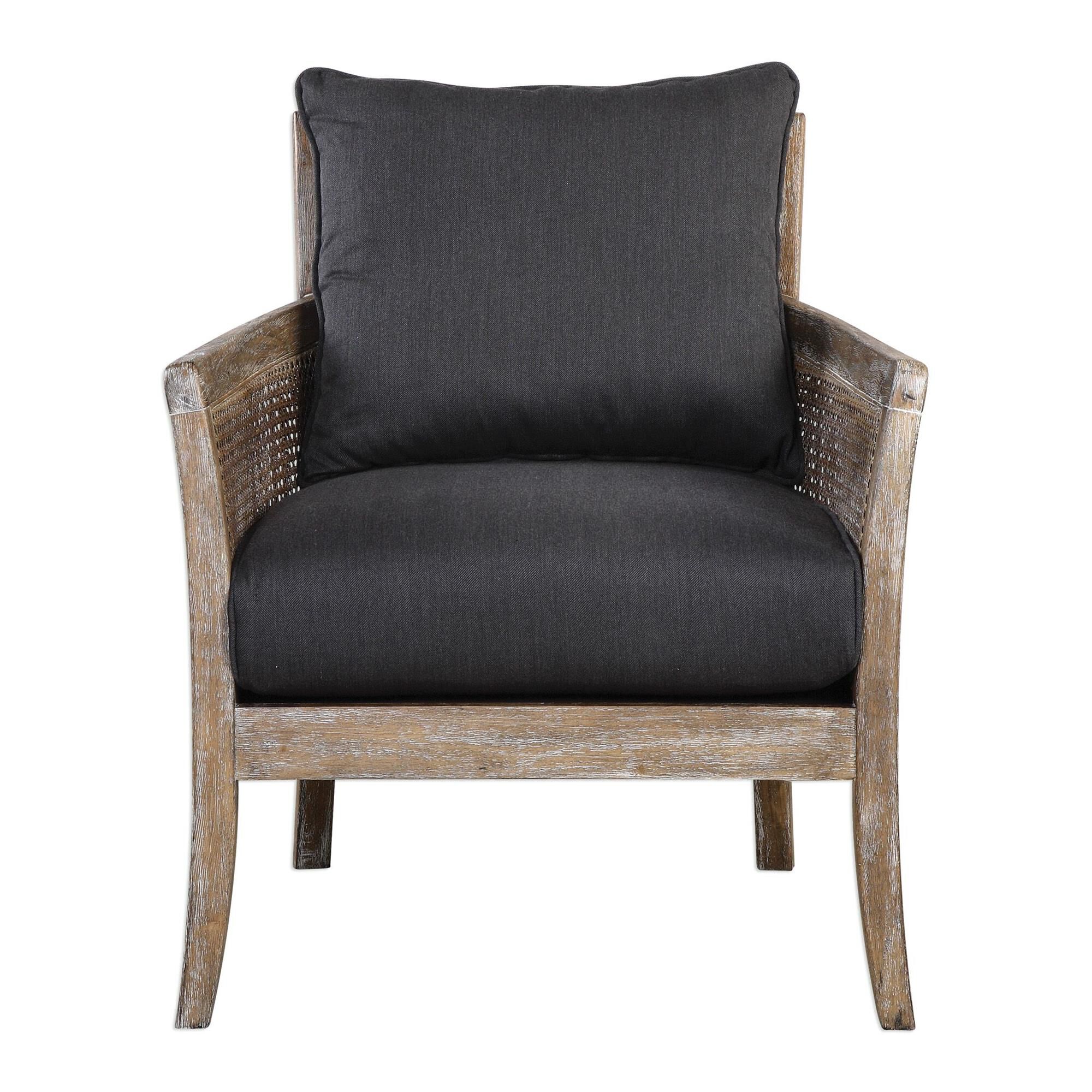 Shown in High Supportive Back And Curvy Flair Arms Make A Grand Style Statement In A Warm, Washed And Hand Ru finish