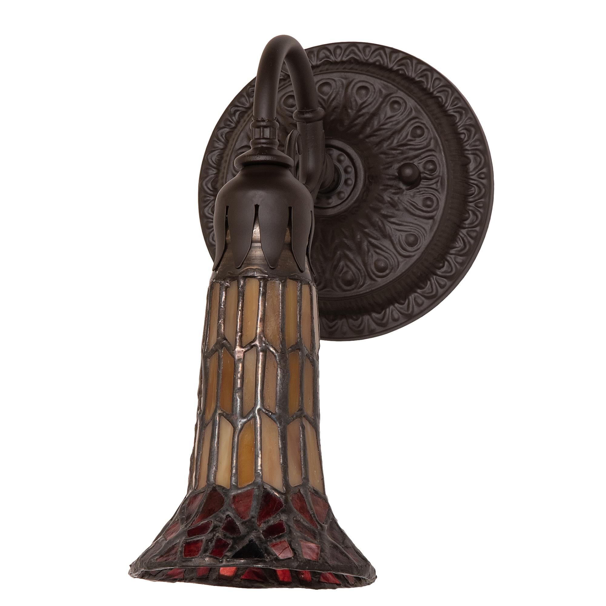 Shown in Oil Rubbed Bronze finish and Ruby;Amber /Acrylic glass