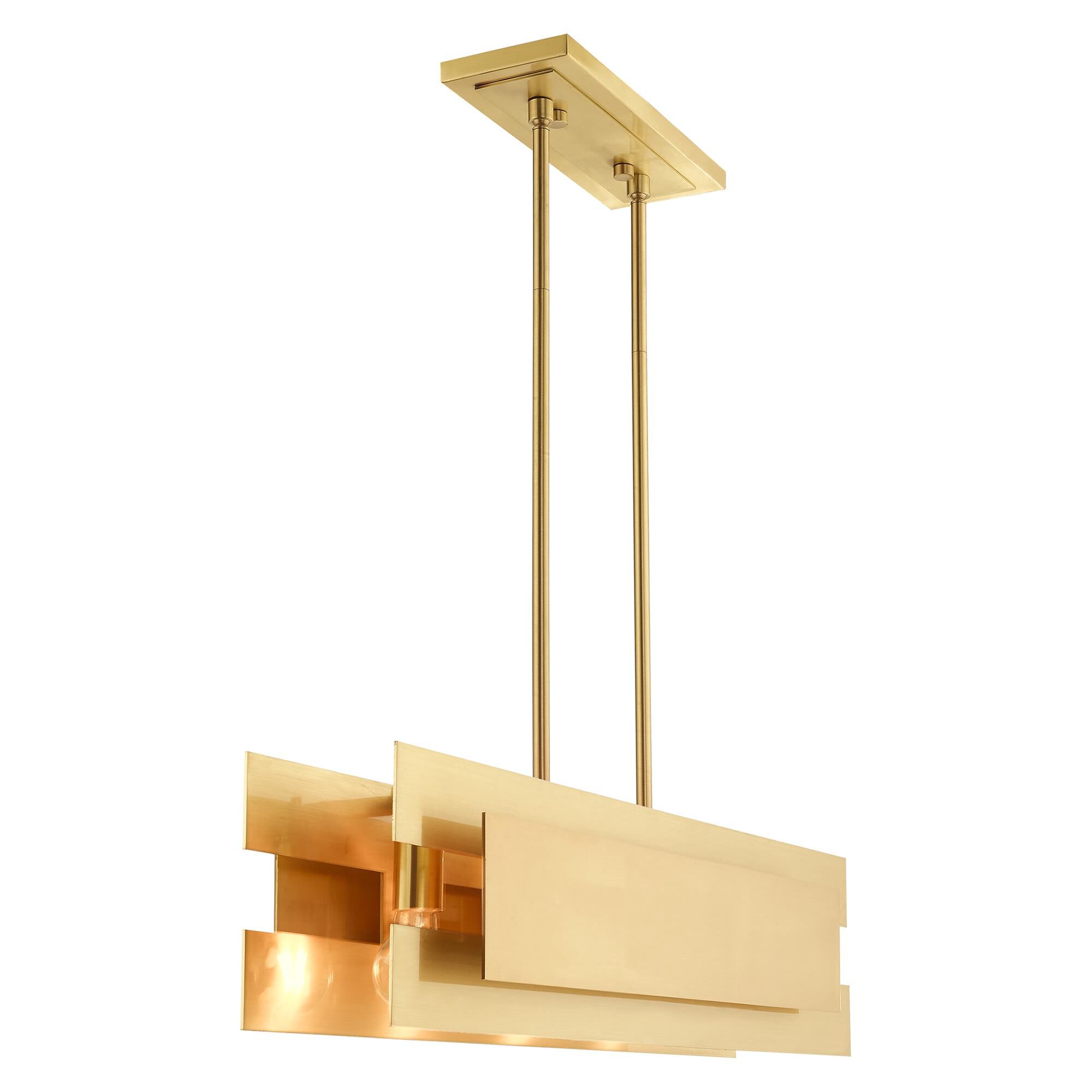 Shown in Satin Brass finish and Satin Brass Solid Brass shade