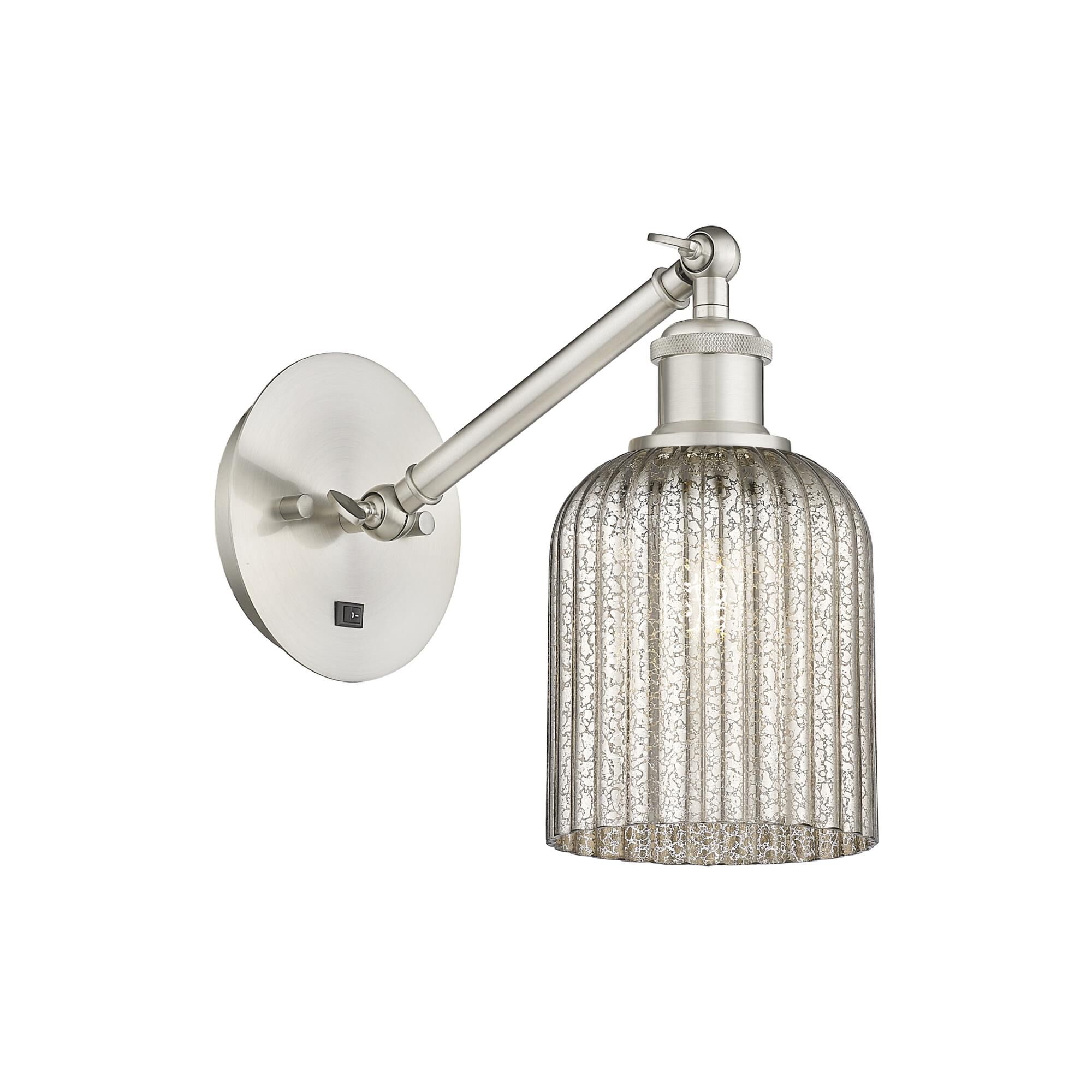 Shown in Satin Nickel finish and Mercury shade