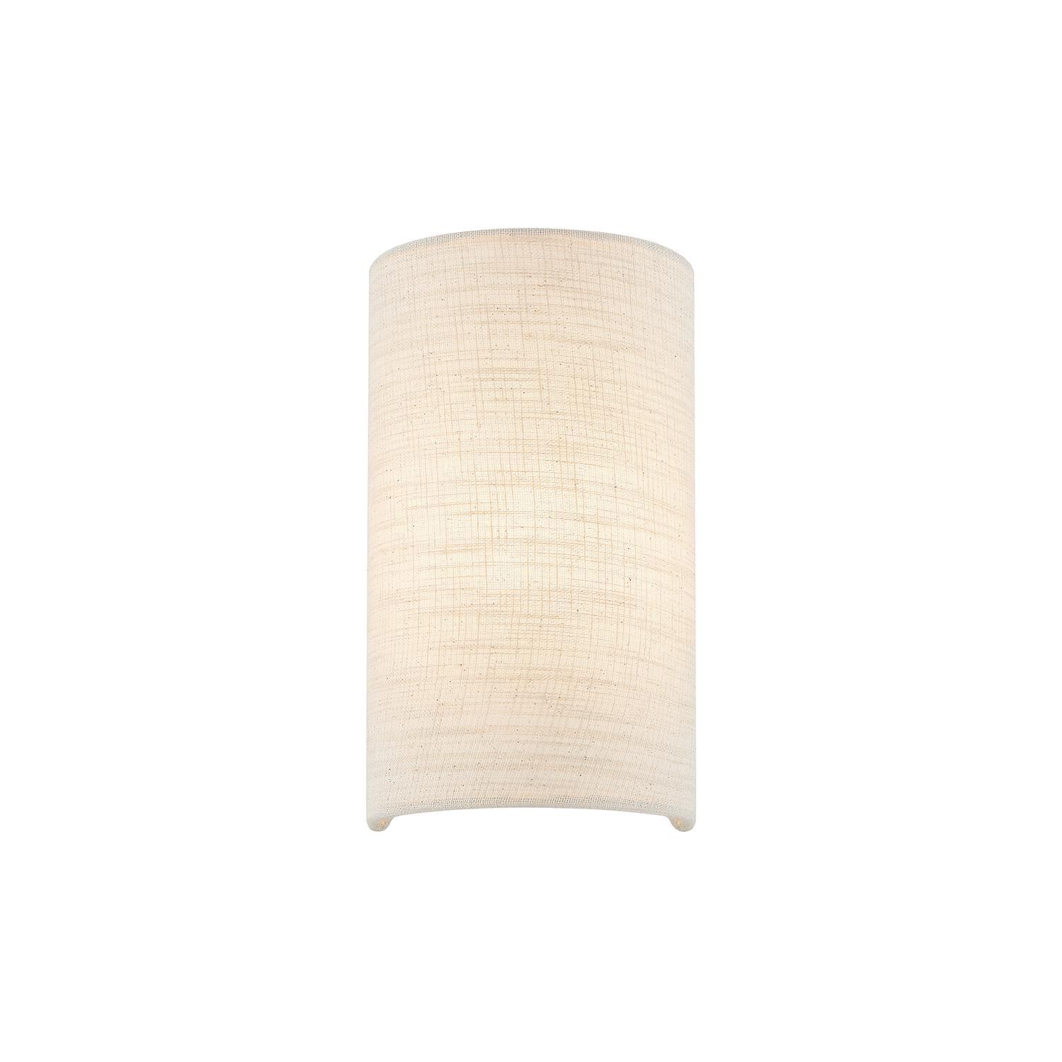 Shown in Cream, White finish and Cream Woven Fabric shade