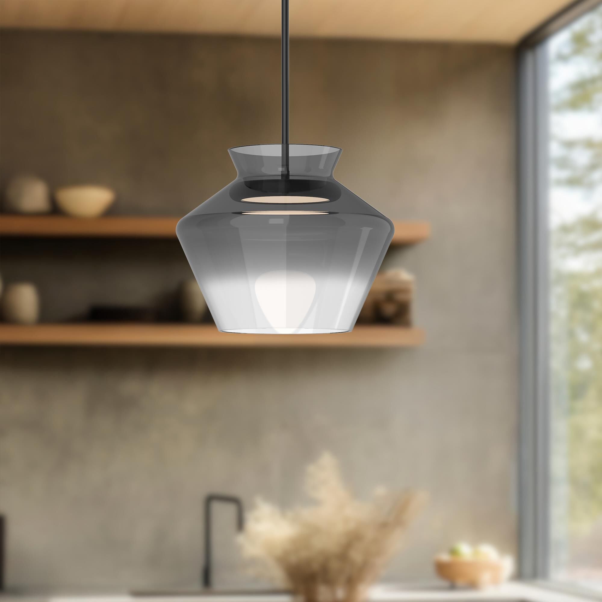 Shown in Black finish and Smoked with Frosted Acrylic Diffuser glass