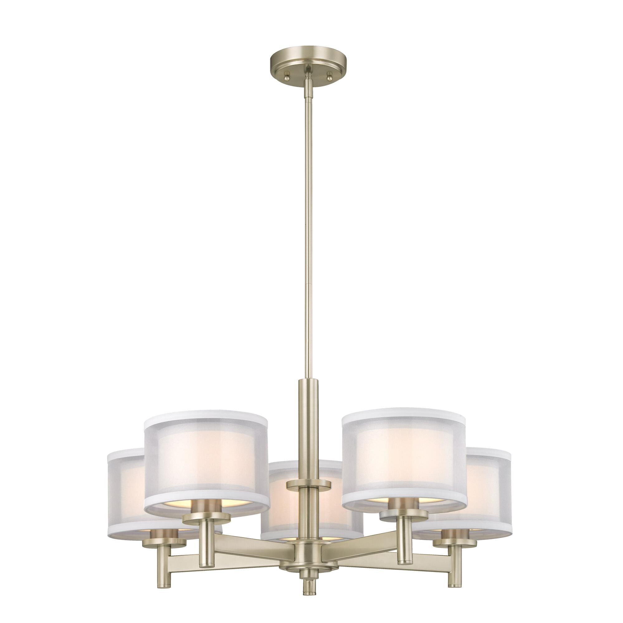 Double Organza 26 Inch 5 Light Chandelier by Dolan Designs