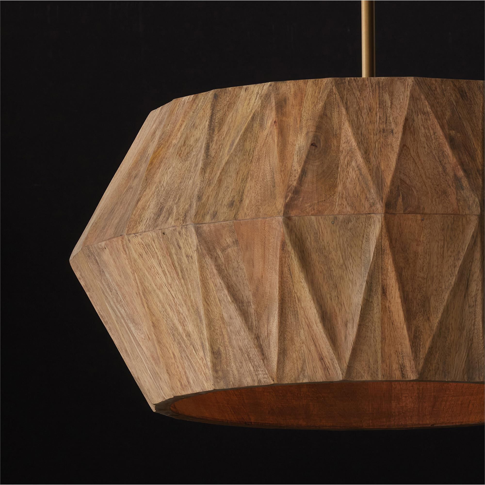 Shown in Light Wood And Patinaed Brass finish
