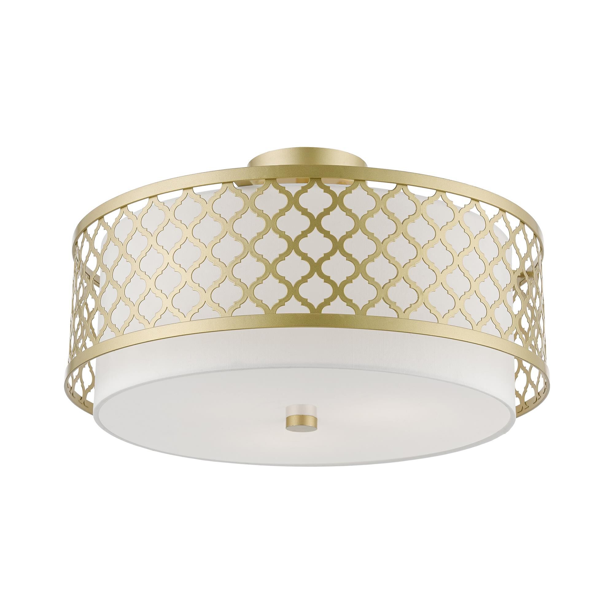 Arabesque 7 Inch 3 Light Semi Flush Mount by Livex Lighting