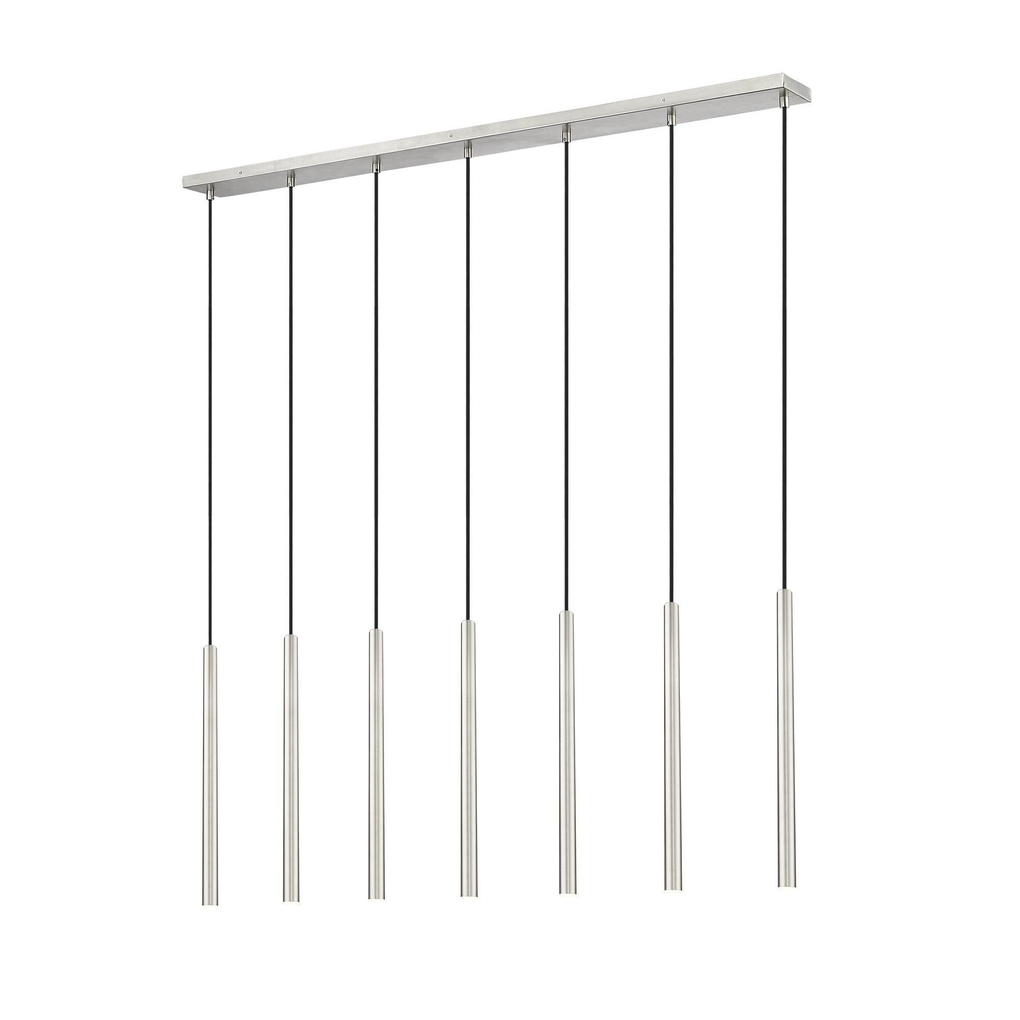 Shown in Brushed Nickel finish and Brushed Nickel glass and Brushed Nickel shade