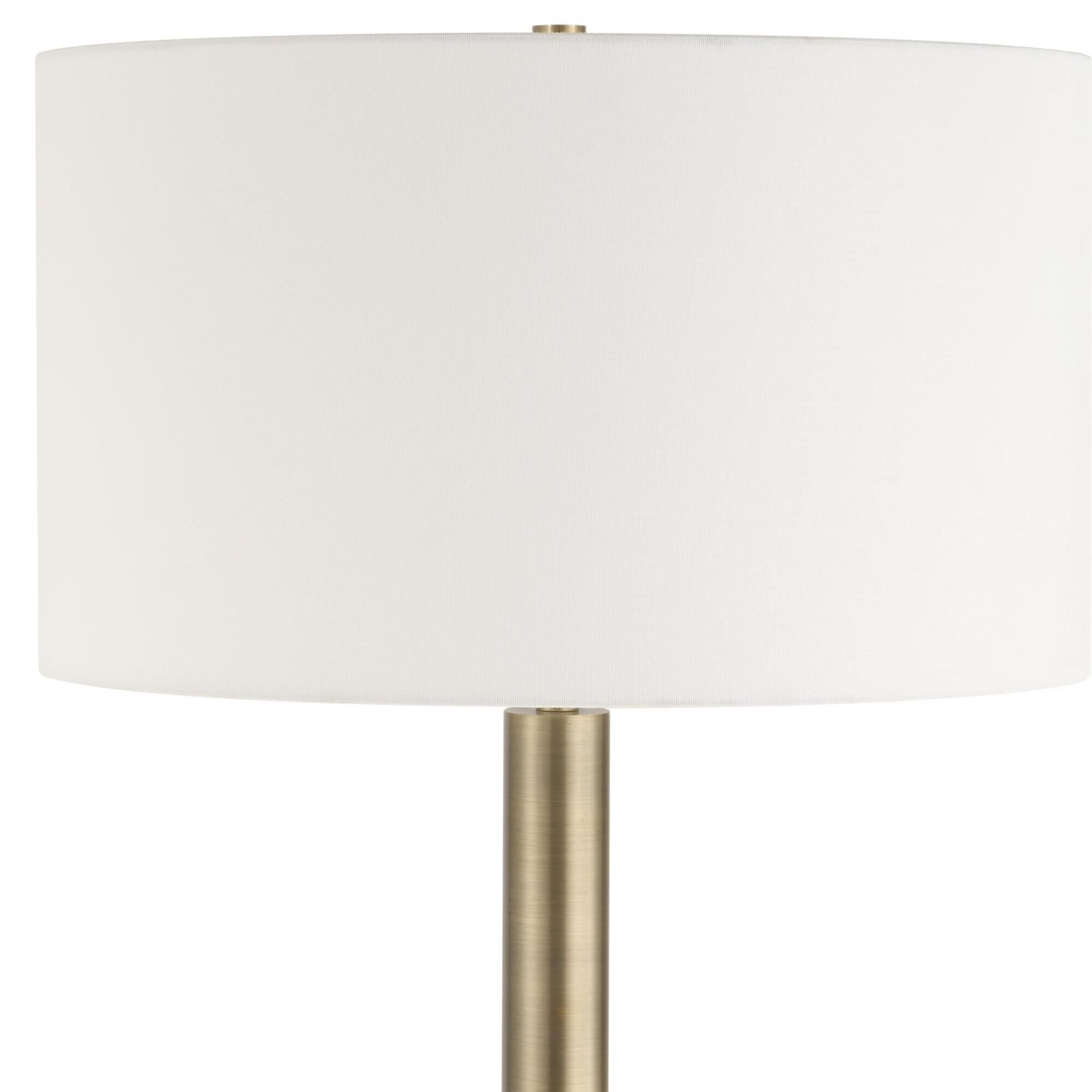 Shown in Brass and Gold finish and Round Drum Hardback shade