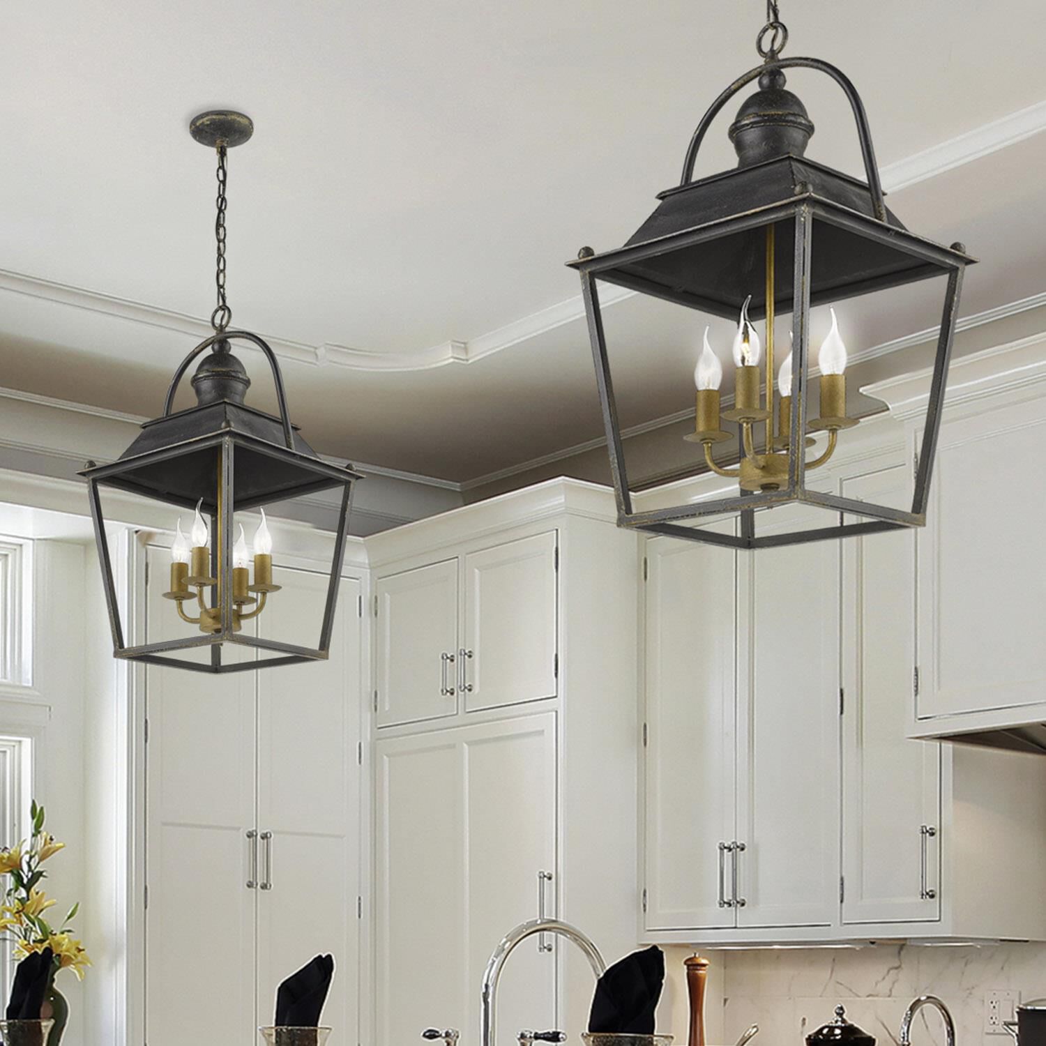 Christoff Cage Pendant by Golden Lighting