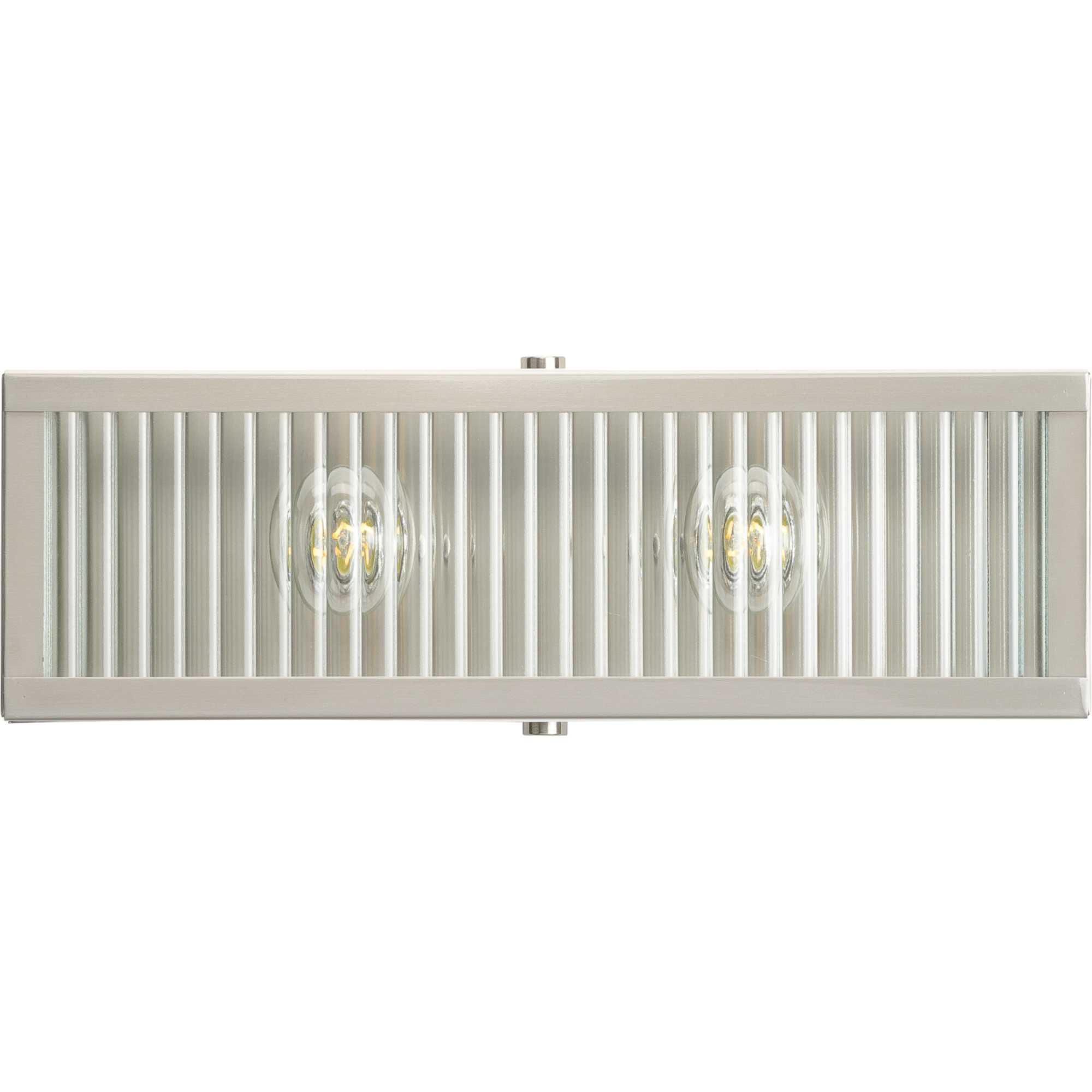 Shown in Stainless Steel finish and Clear Ribbed glass