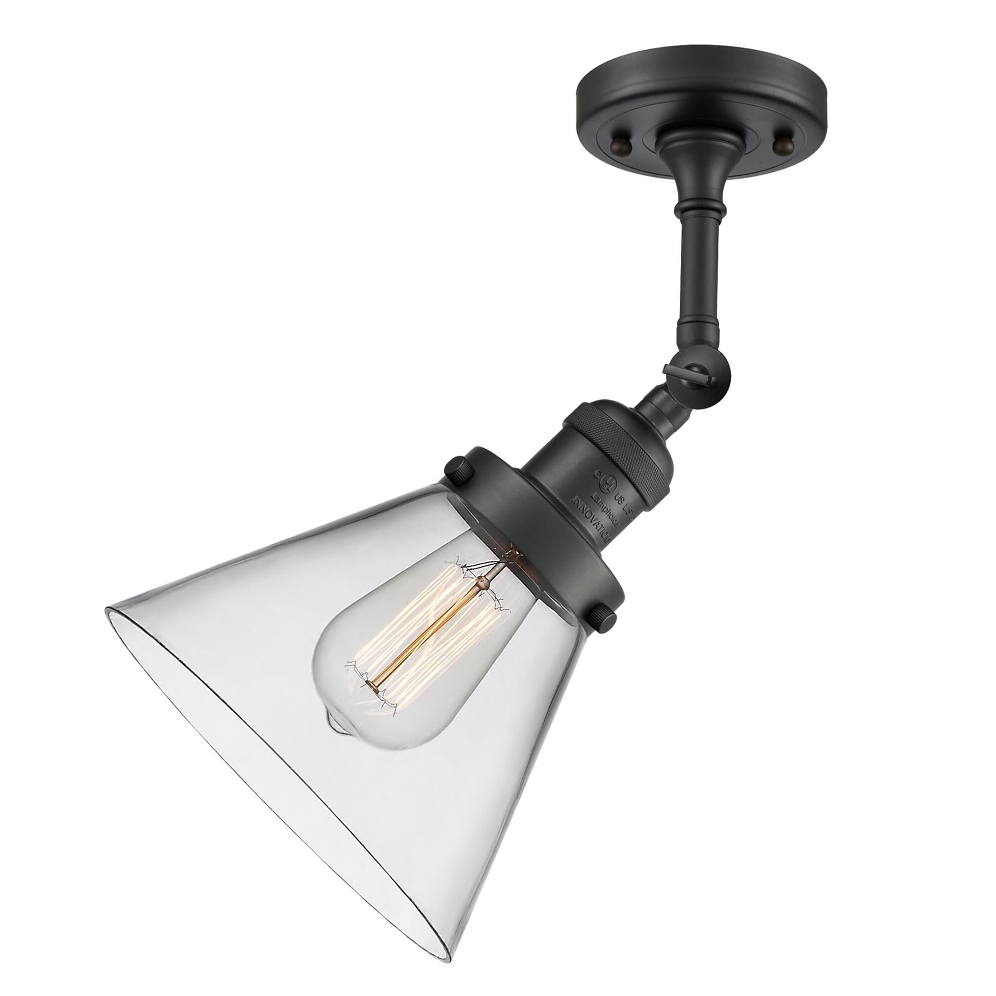 Shown in Matte Black finish and Clear glass