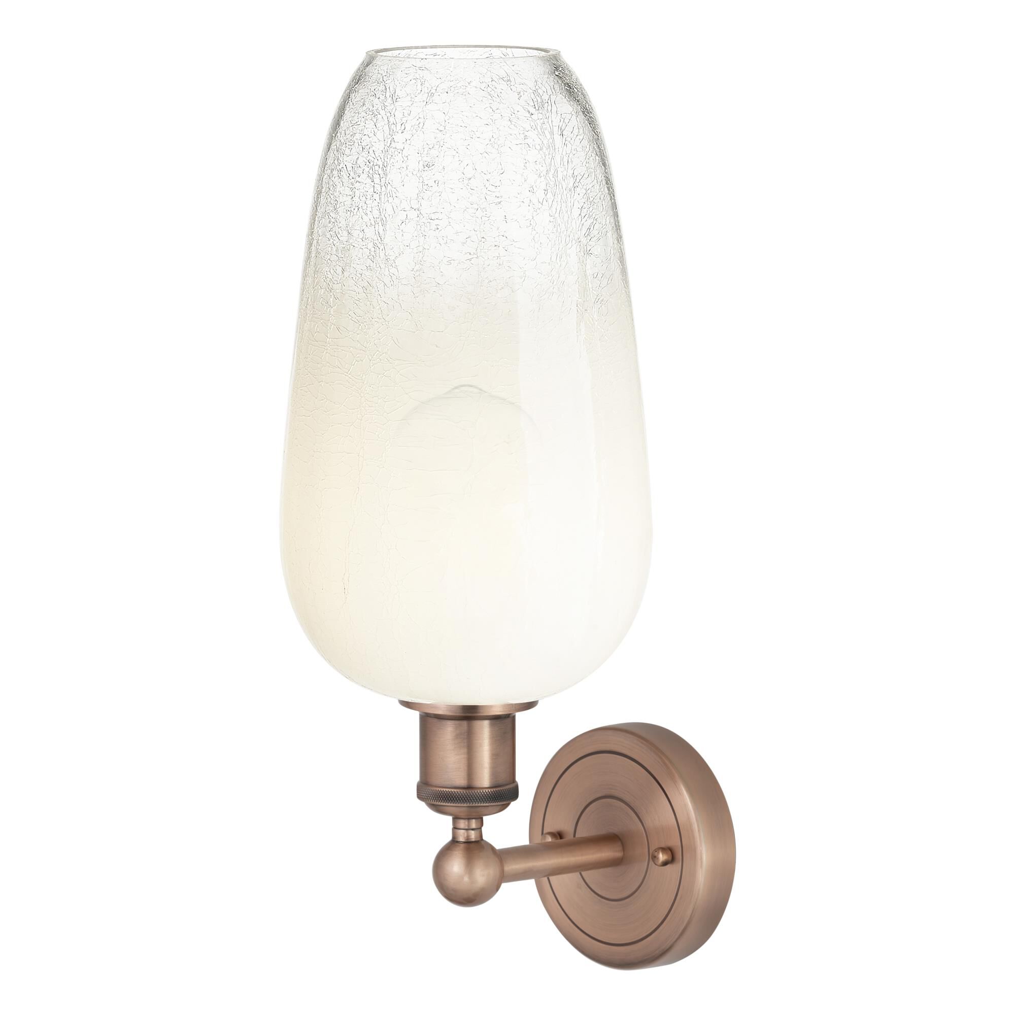 Shown in Antique Copper finish and Opal glass