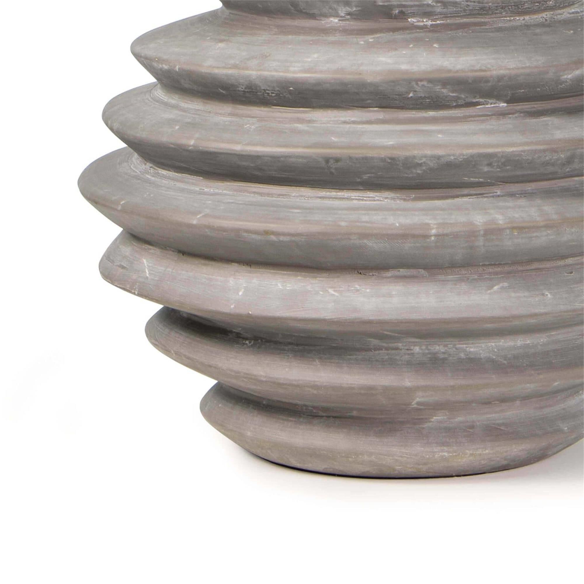 Shown in Grey finish and Linen shade