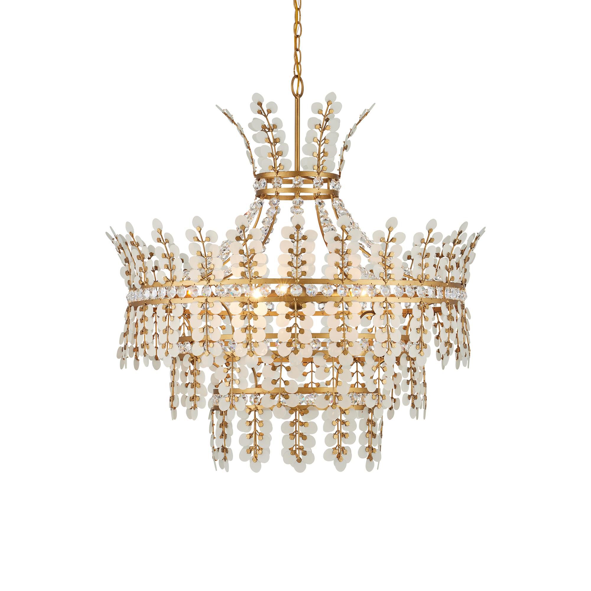 Shown in Frosted, Clear and Brass finish