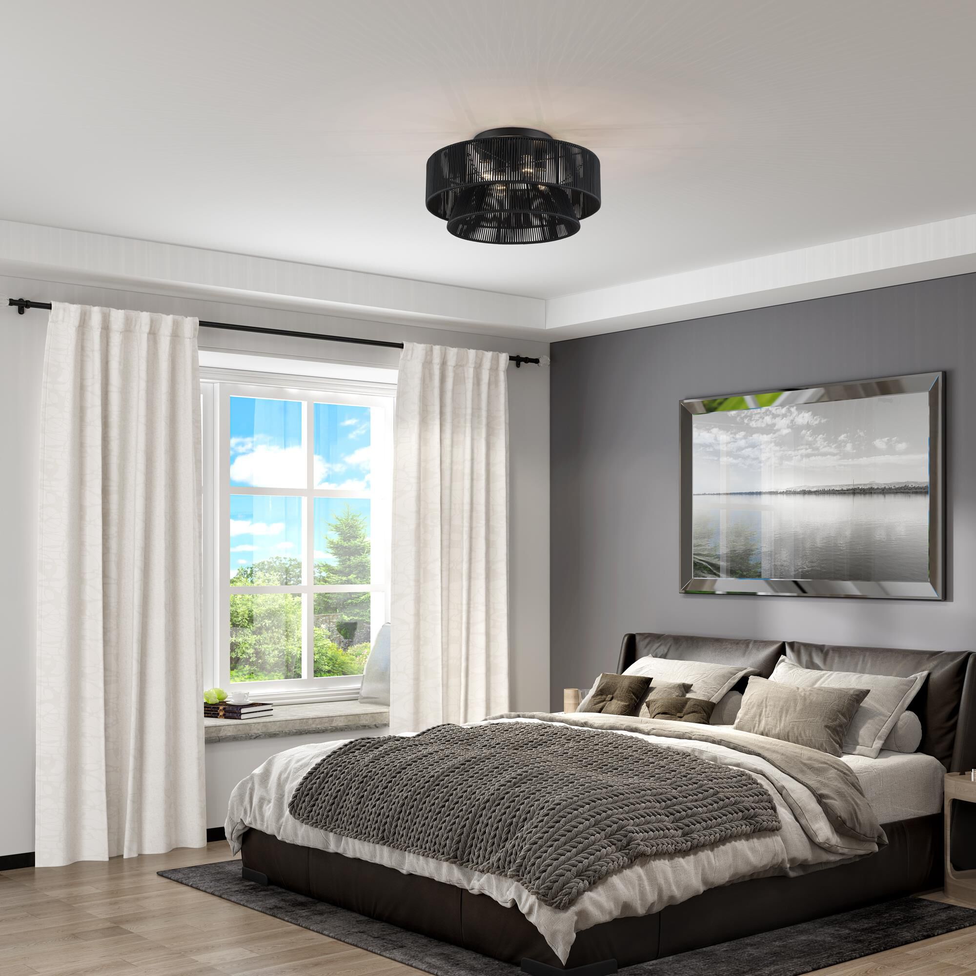 Florell 21 Inch Semi Flush Mount by Livex Lighting