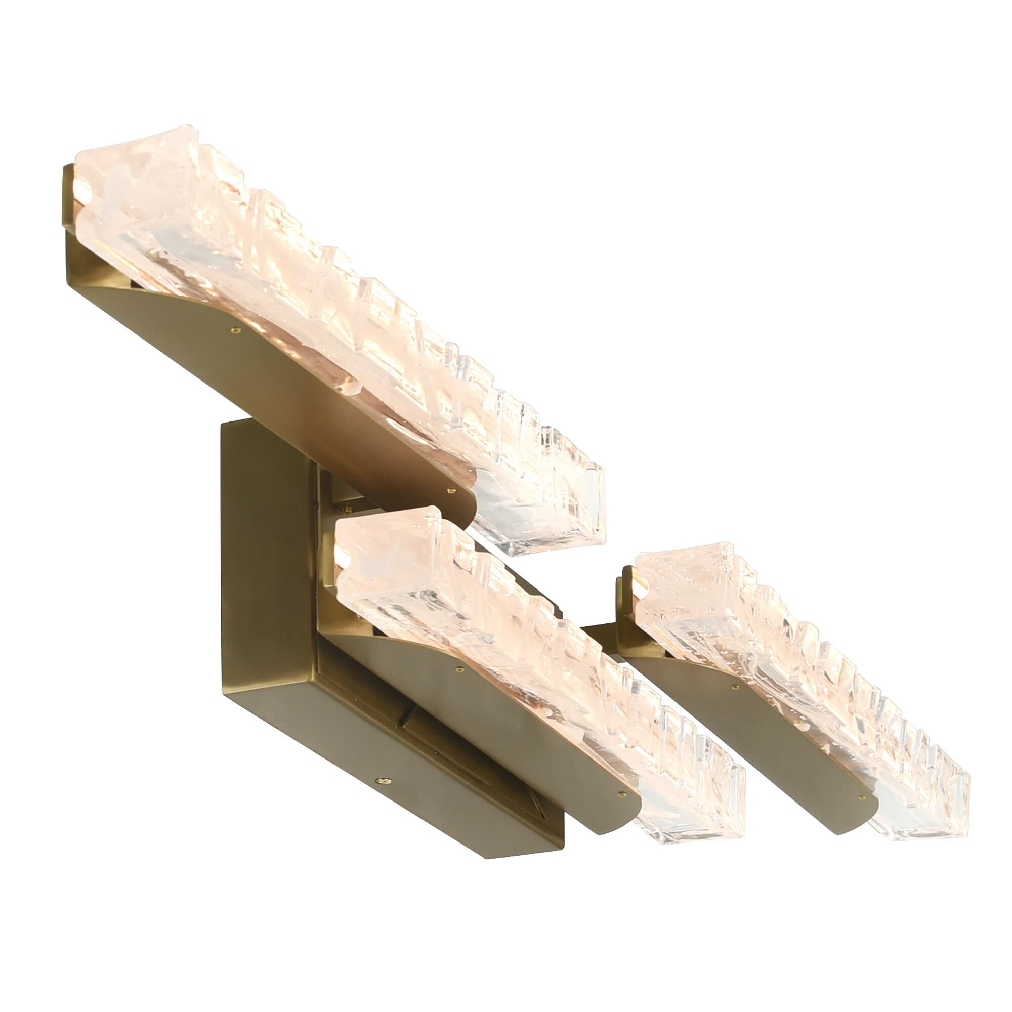 Shown in Brass finish and Clear glass