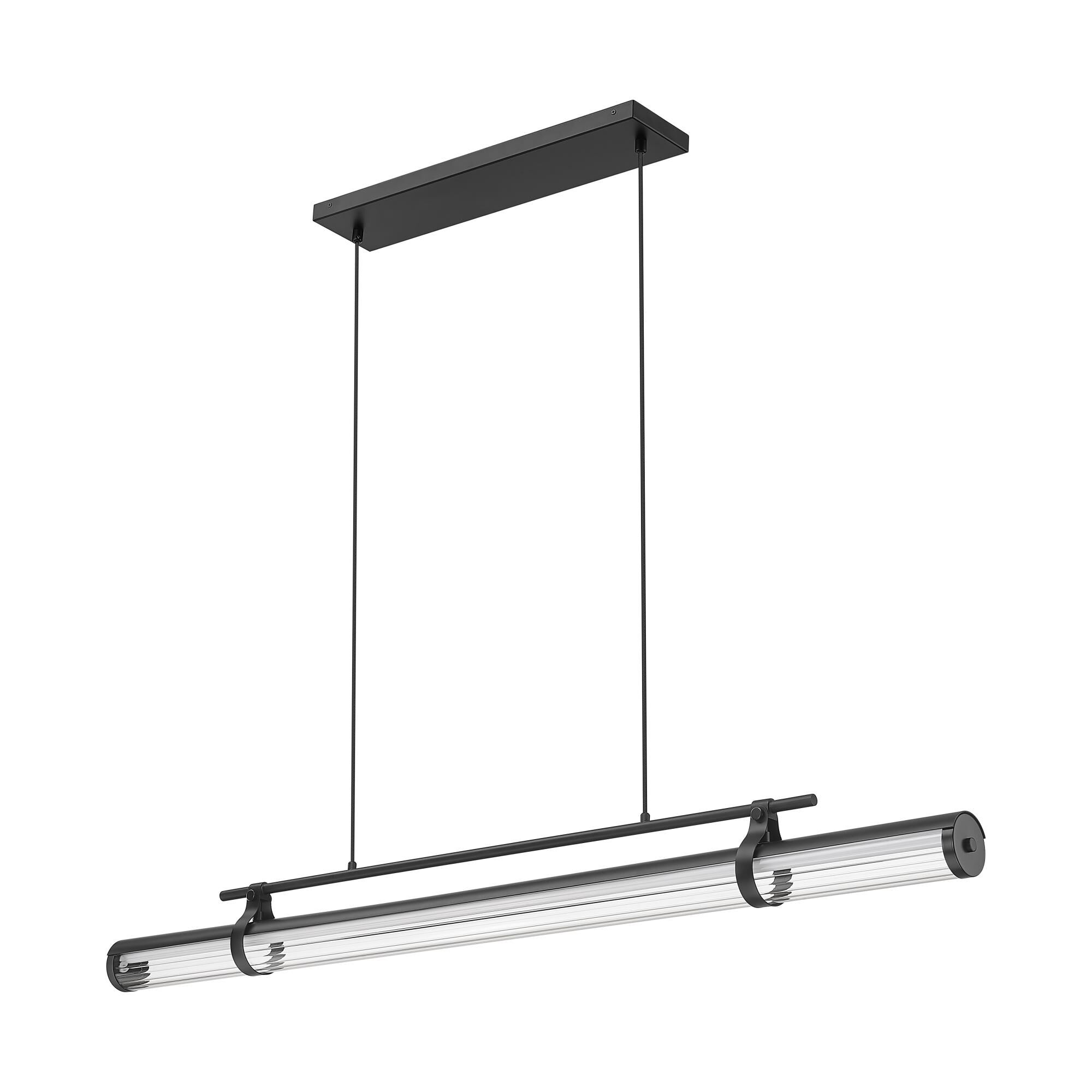 Shown in Matte Black finish and Clear glass