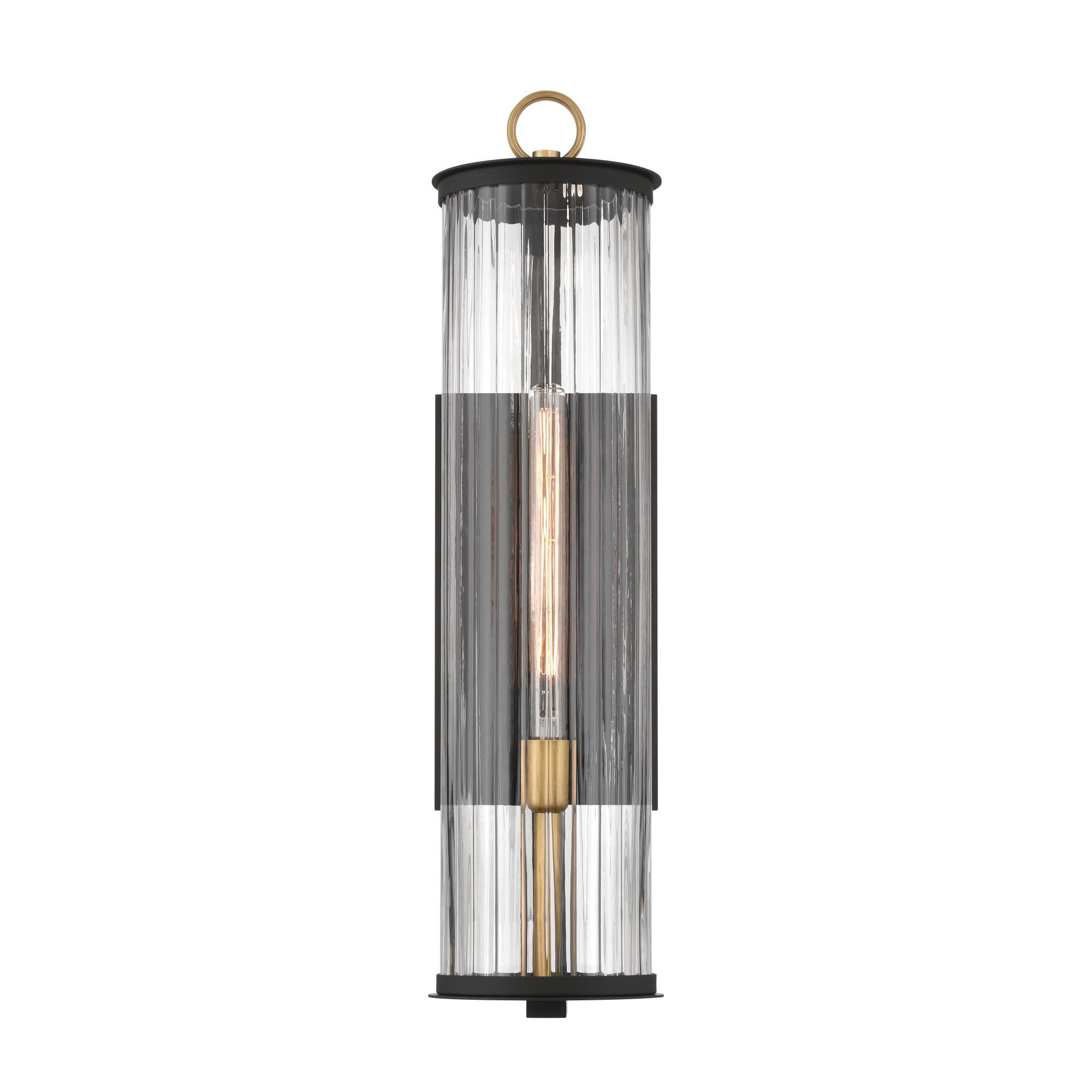 Shown in Legacy Brass (Painted) & Dark finish and Clear glass and Ribbed Glass shade