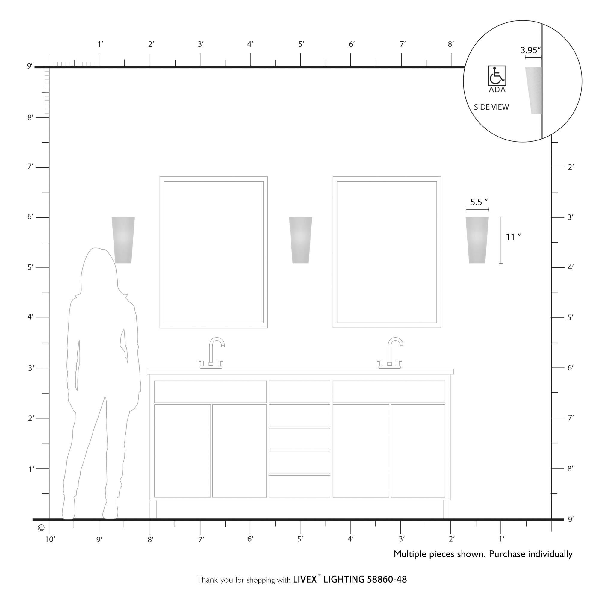 Bellingham 11 Inch Wall Sconce by Livex Lighting