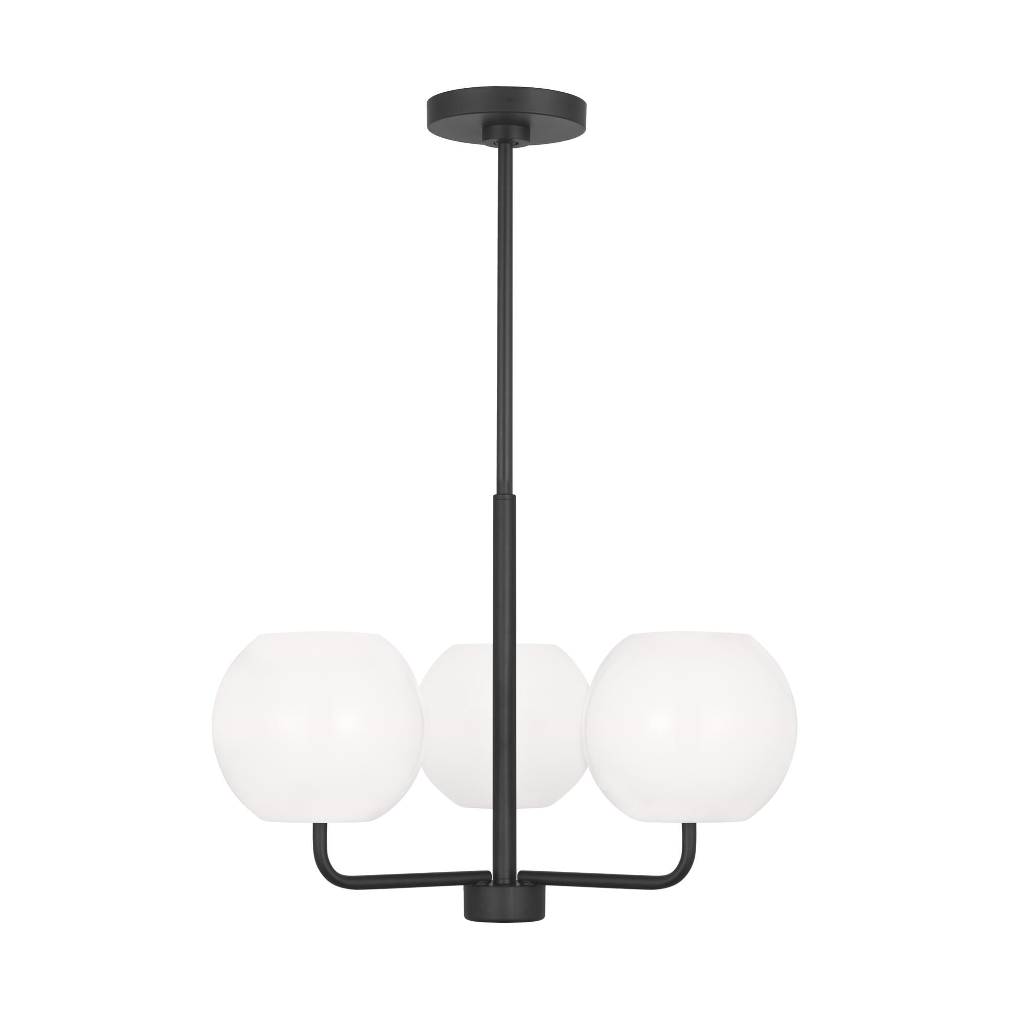 Shown in Midnight Black finish and Opal Glass s shade