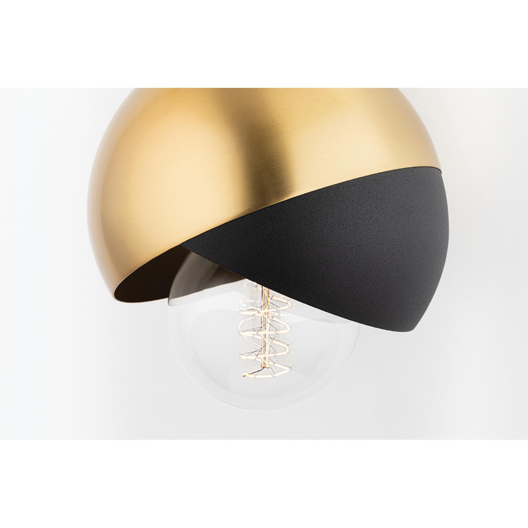 Shown in Aged Brass finish and Black accent