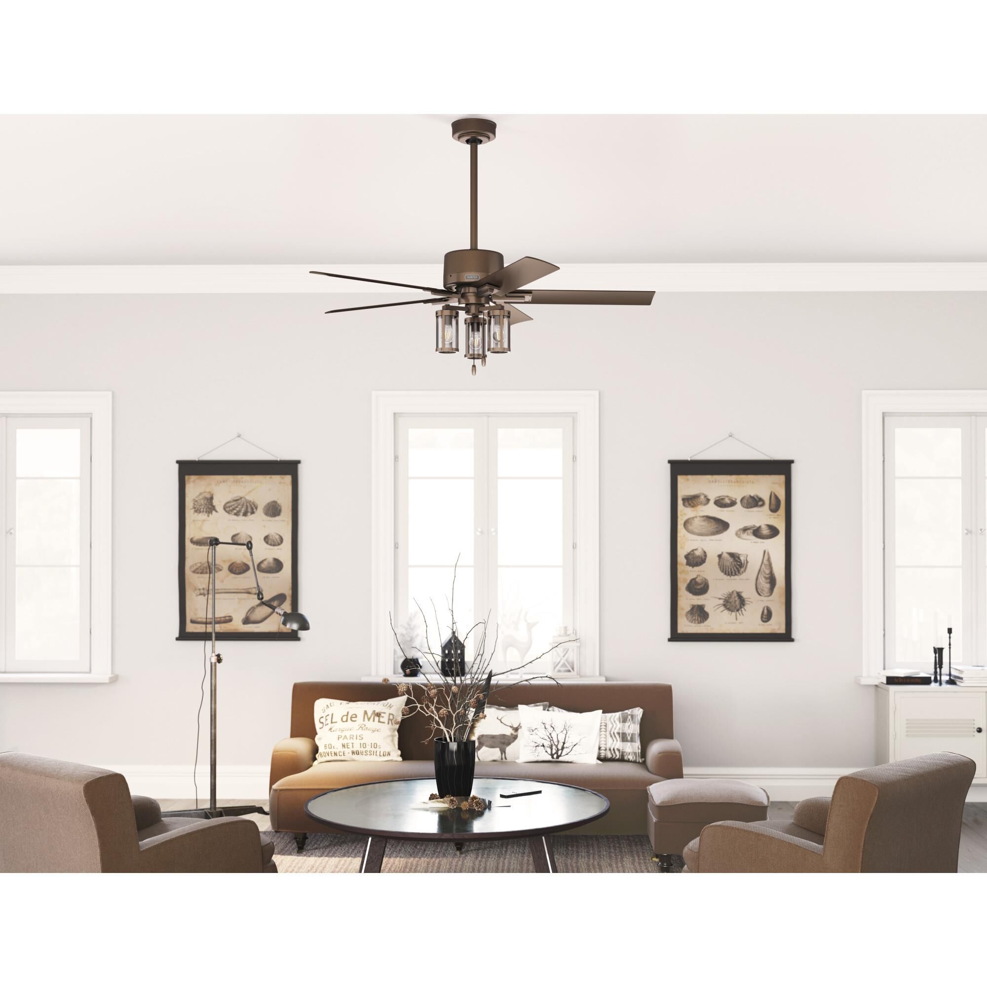 Lawndale 52 Inch Ceiling Fan with Light Kit by Hunter Fan