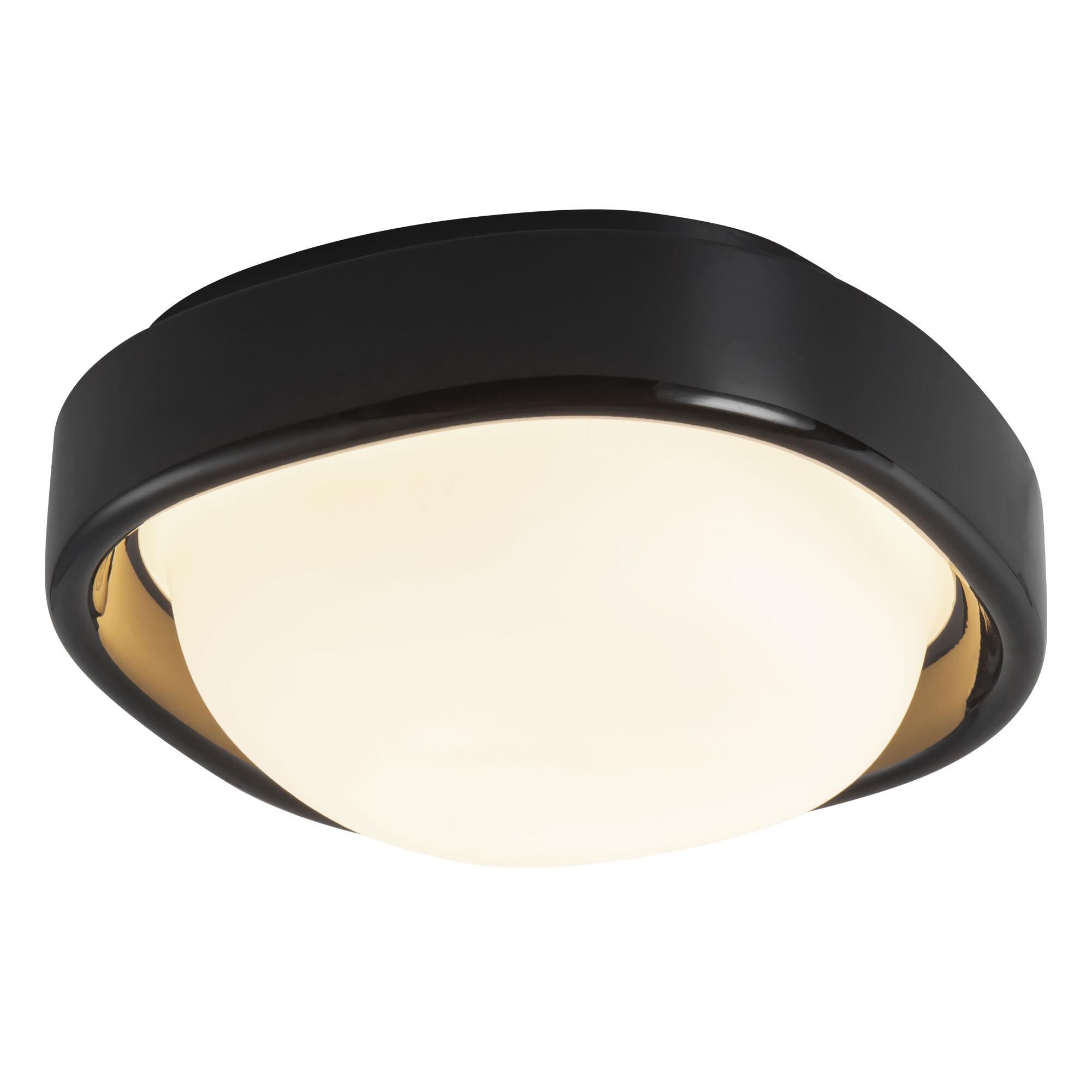 Shown in Glossy Black finish and Matte Opal glass