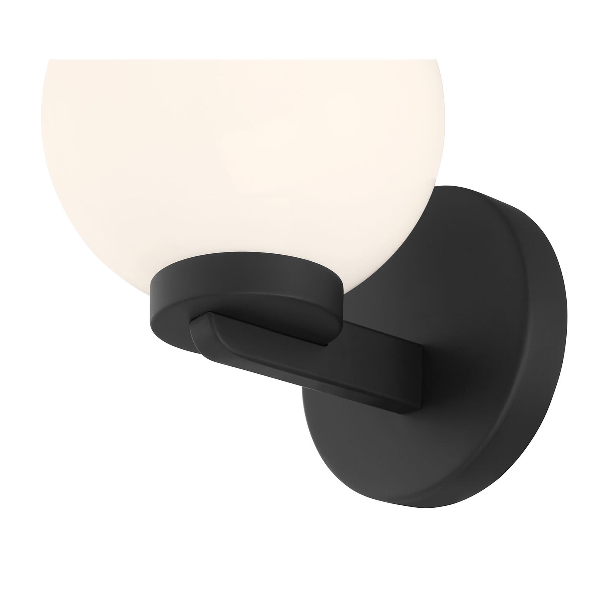 Shown in Matte Black finish and Shiny Opal glass