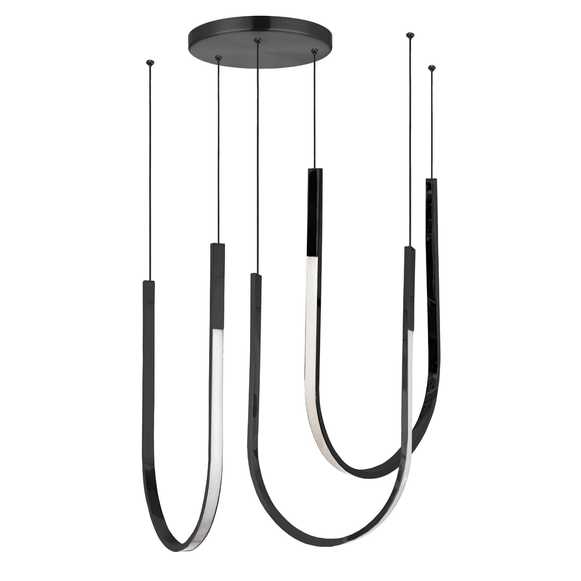 Shown in Matte Black finish and White shade