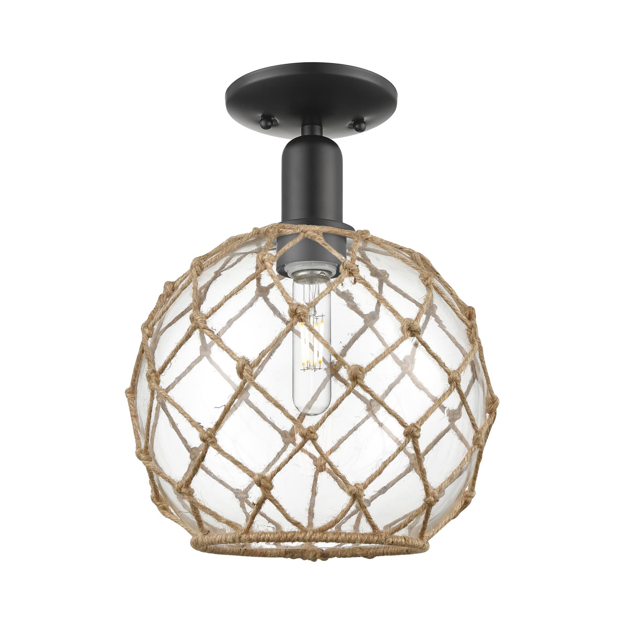 Bruno Marashlian Farmhouse Rope 10 Inch Semi Flush Mount by Innovations Lighting