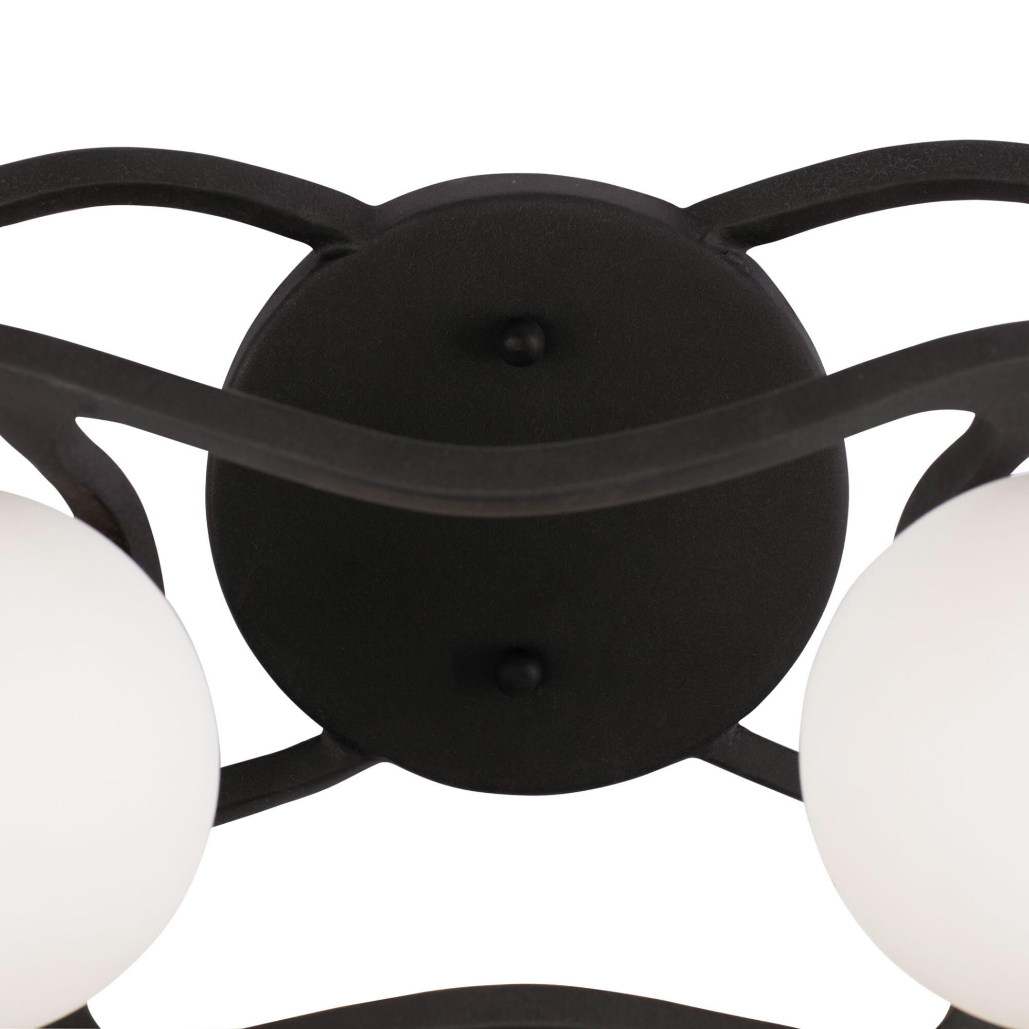 Shown in Carbon and French Gold finish and Frosted White  glass